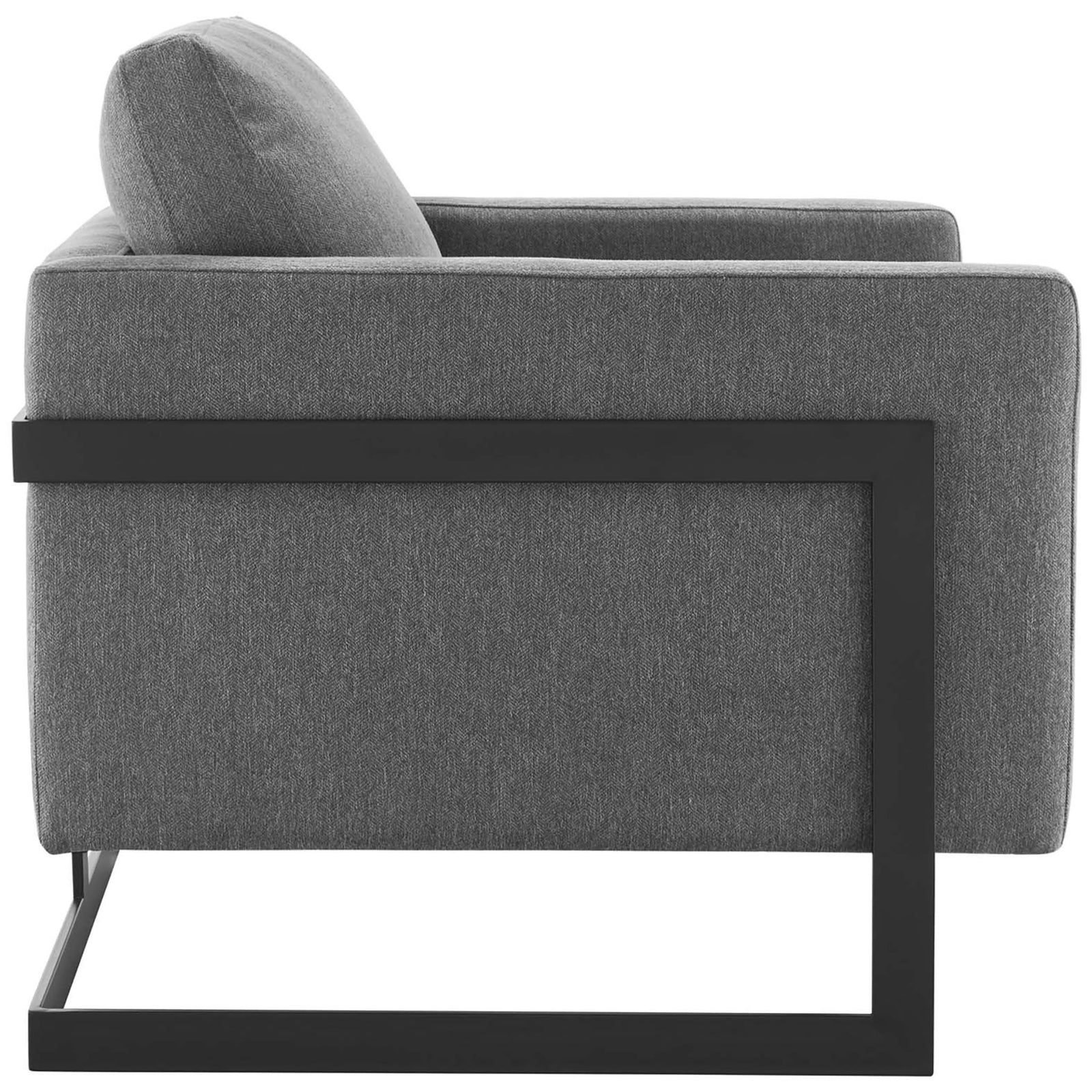 Sleek sled base and tailored track arms underscore its clean, contemporary character || EEI-4391-BLK-CHA || side_studio