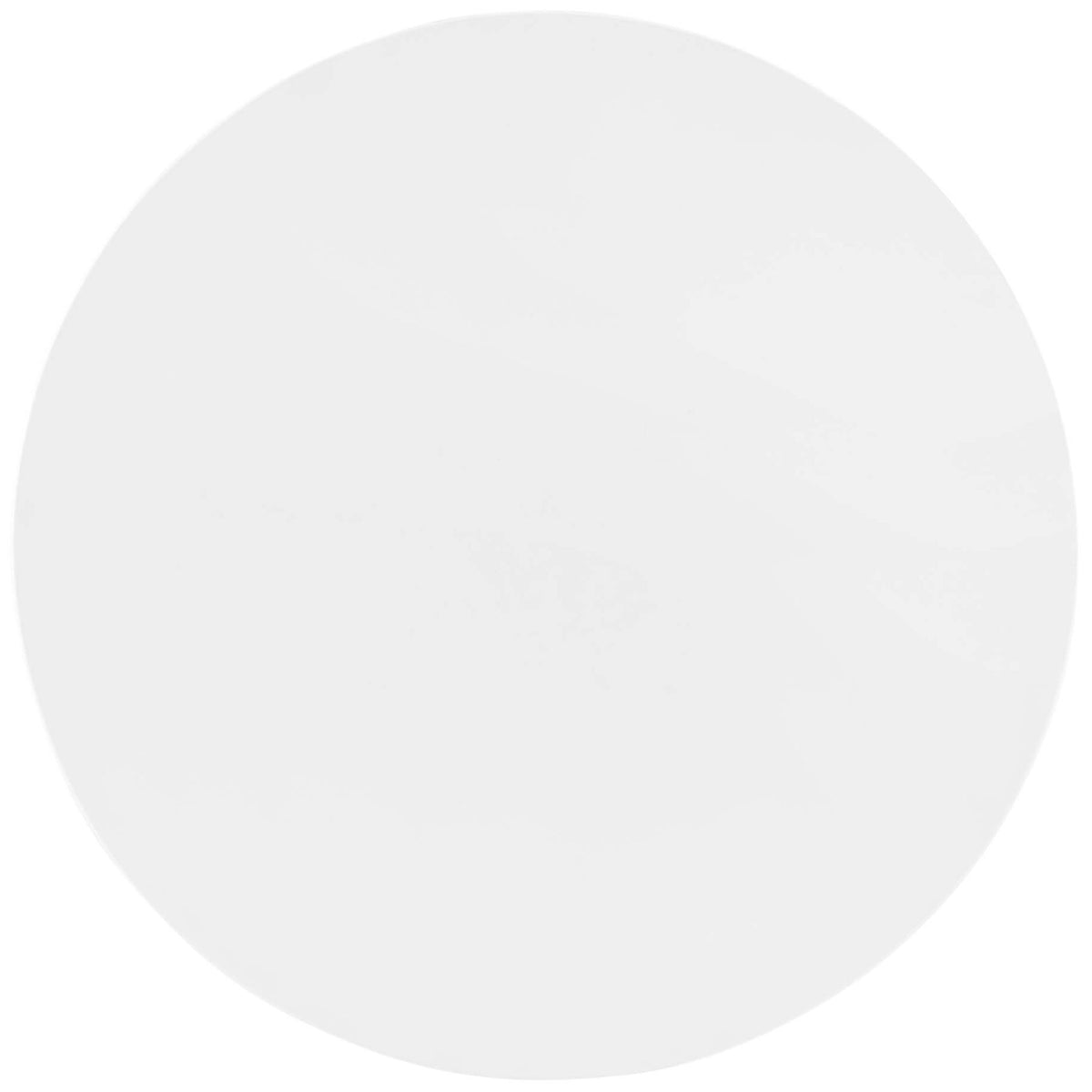 Smooth 35-inch round white tabletop with subtle edge detail for easy everyday dining || EEI-4544-GLD-WHI || top_studio