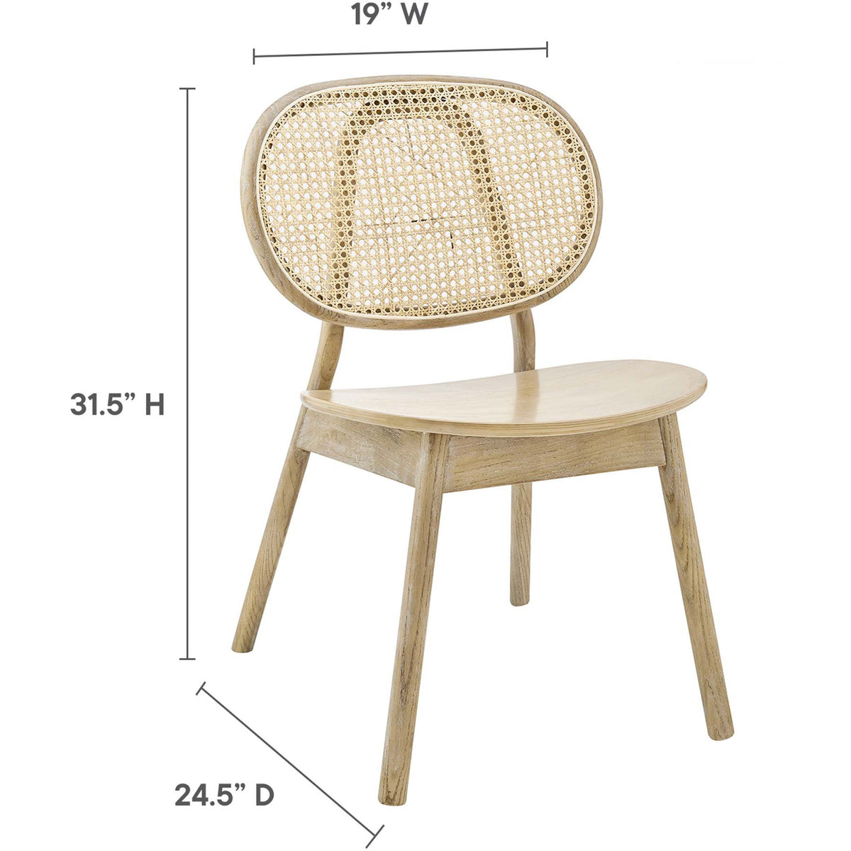 Dining chair sized for versatile placement at kitchen tables, breakfast nooks, and cozy dining areas || EEI-4649-GRY || dimension_studio