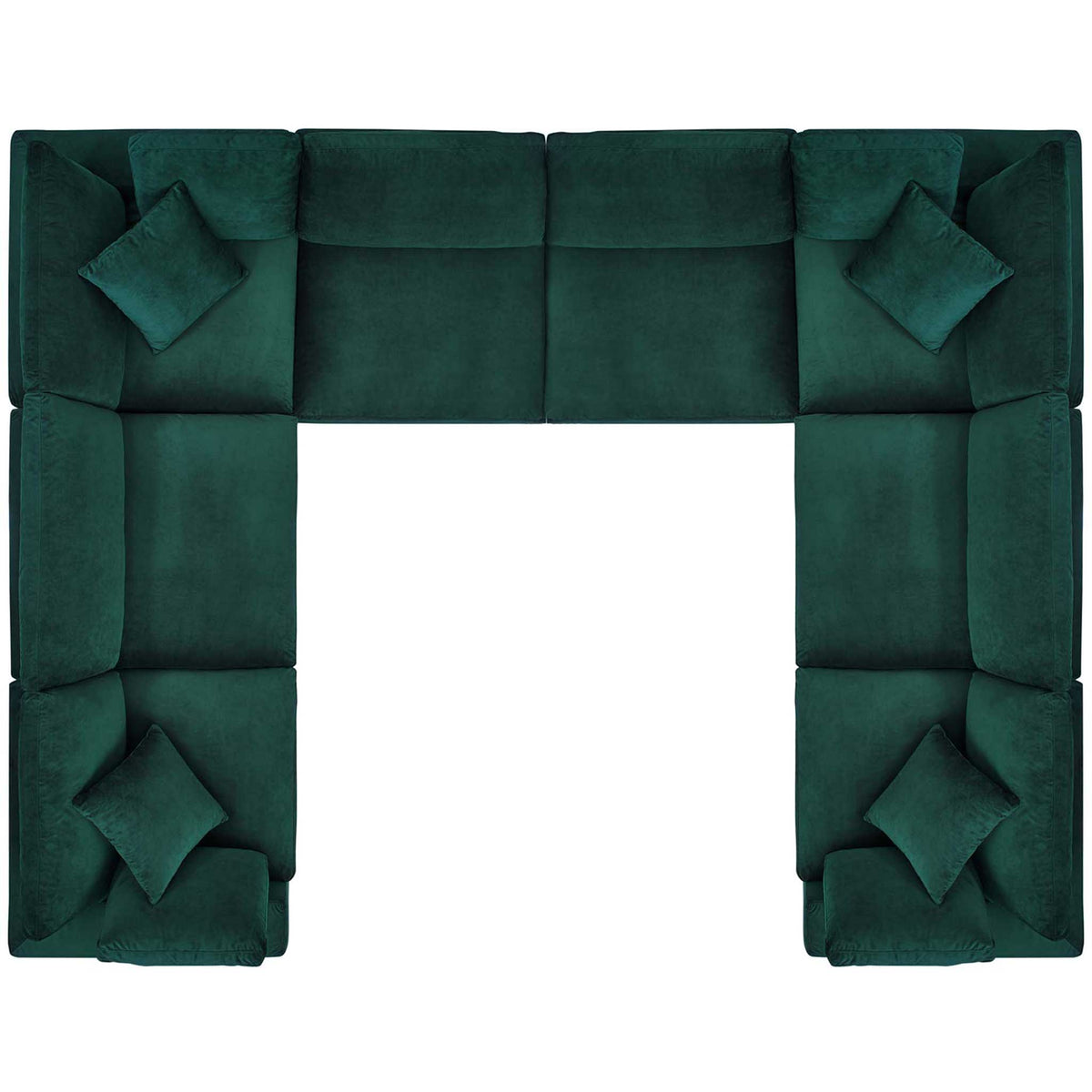 Carmen 8 Piece Modular Sectional Velvet Sofa Green