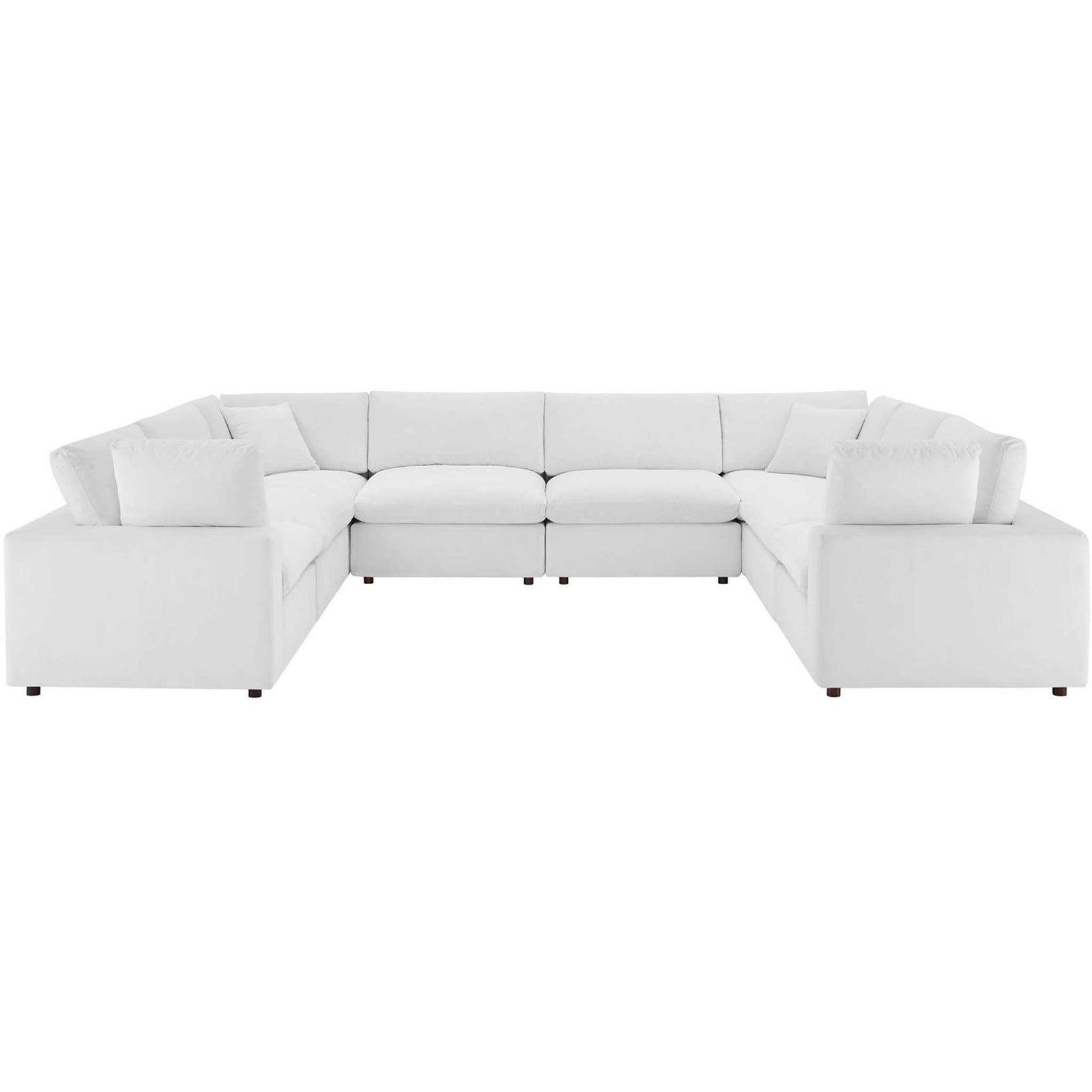 Carmen 8 Piece Modular Sectional Velvet Sofa White