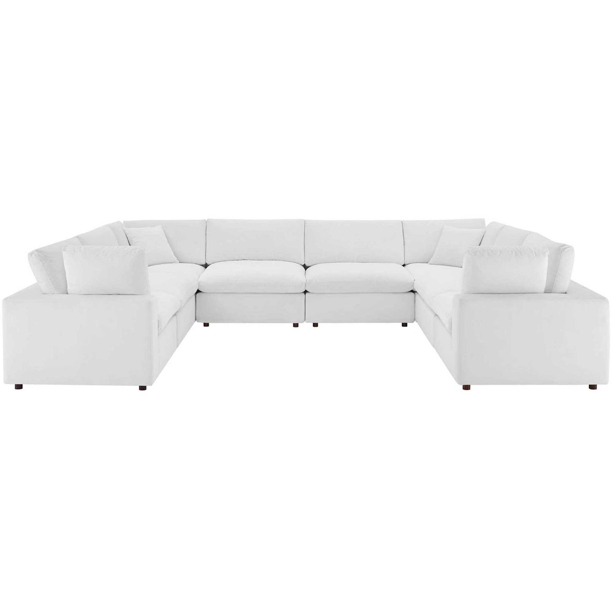 Carmen 8 Piece Modular Sectional Velvet Sofa White