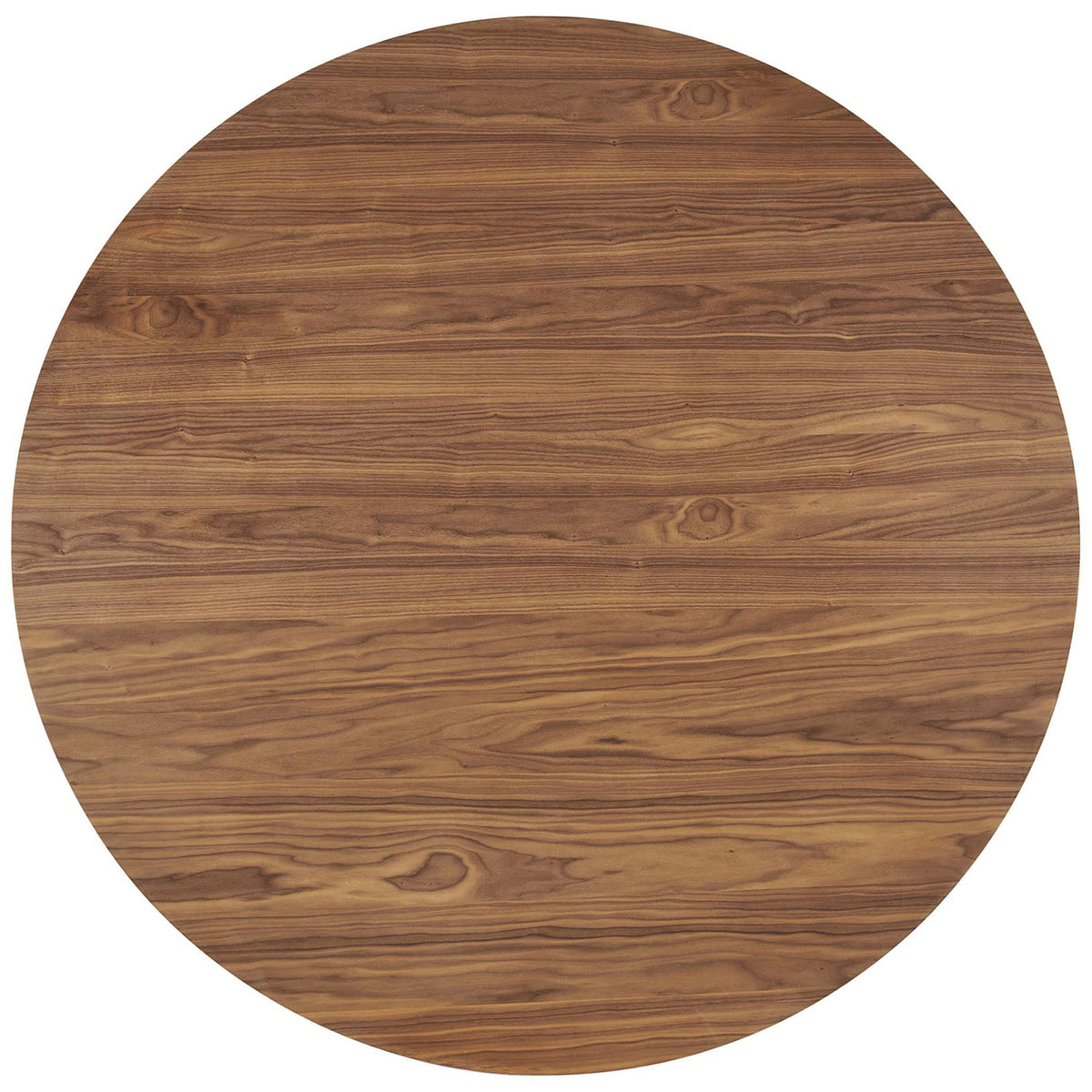 Smooth walnut grain tabletop offers ample space for meals, decor, and daily gathering || EEI-4911-WAL || top_studio
