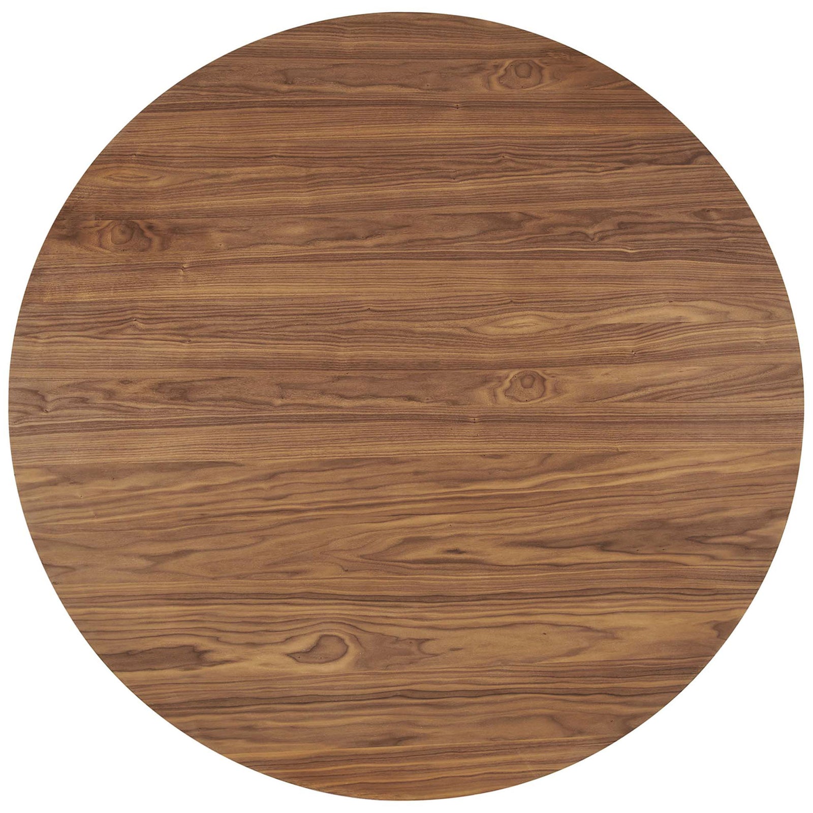 Smooth walnut grain tabletop offers ample space for meals, decor, and daily gathering || EEI-4911-WAL || top_studio