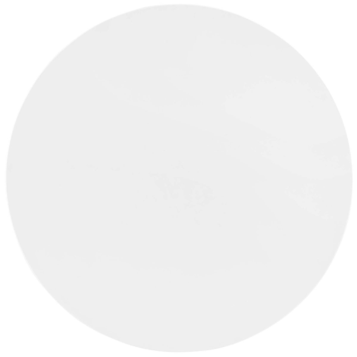 Expansive white 36 inch round tabletop ready for dining and entertaining || EEI-5117-GLD-WHI || top_studio