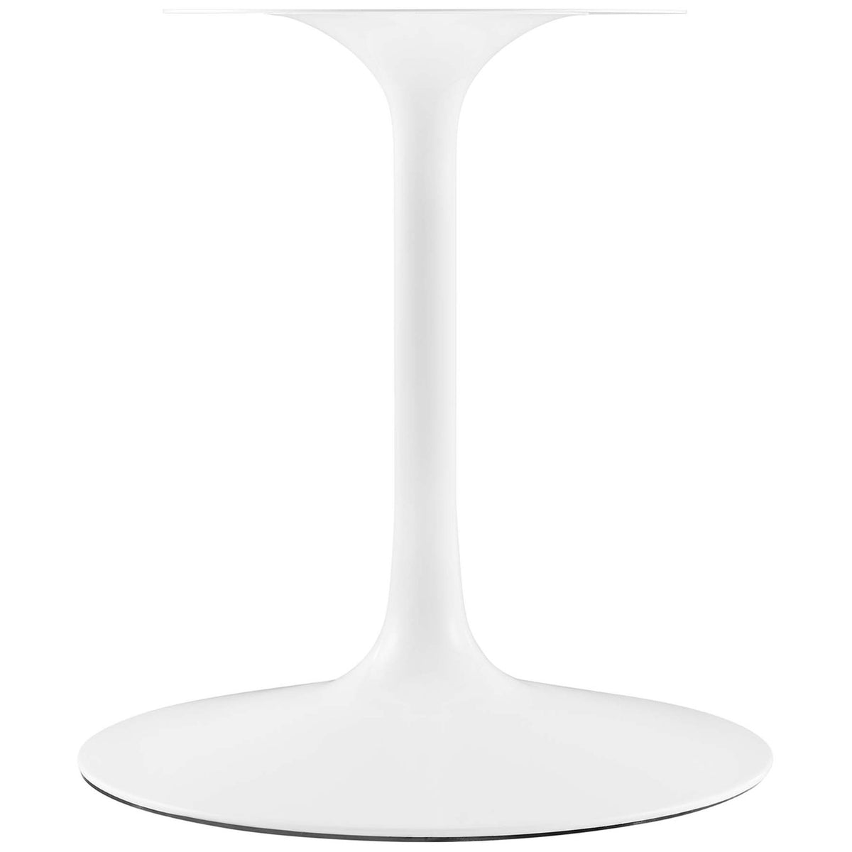 White tapered pedestal base with smooth curves and wide round footprint || EEI-5194-WHI-CHE || leg_studio