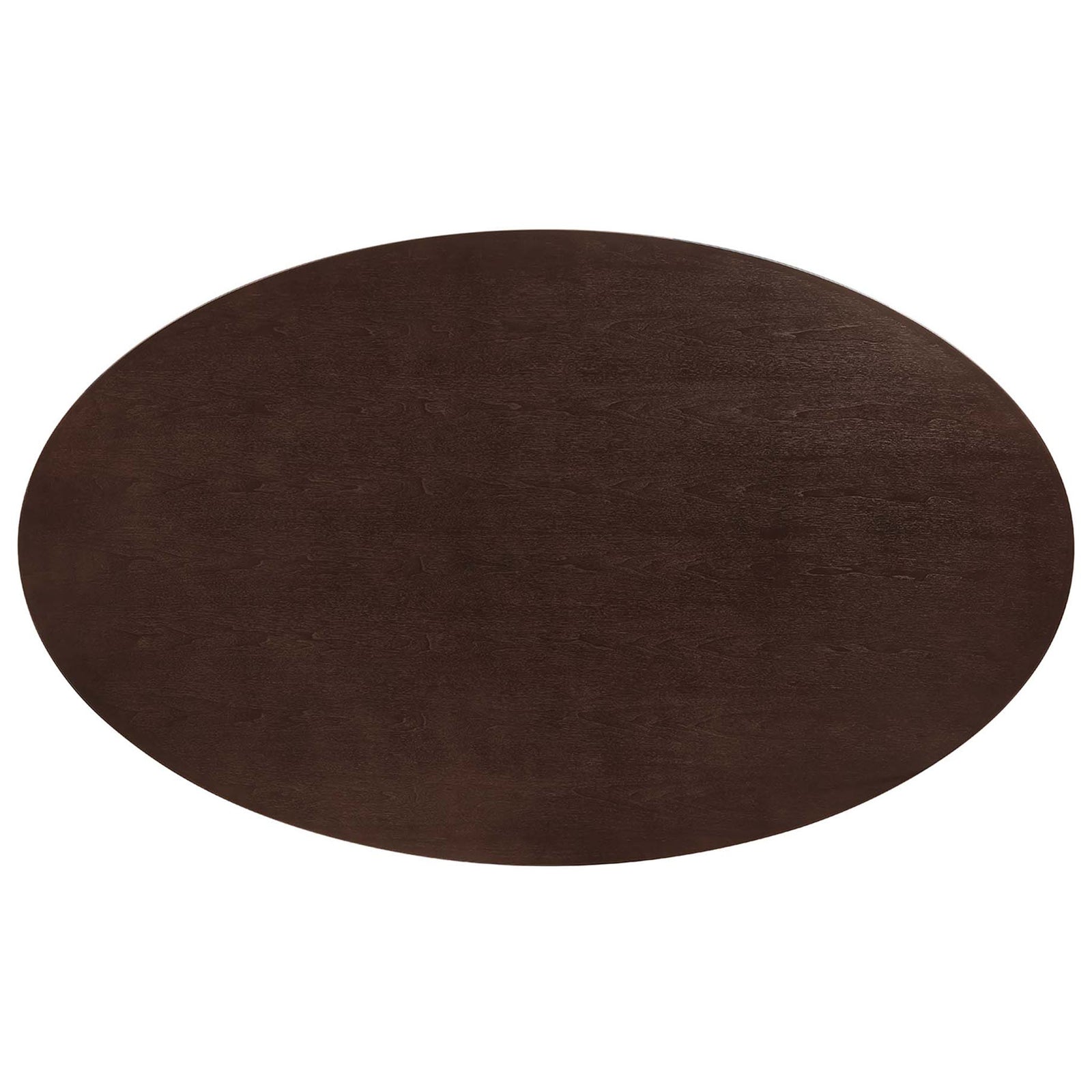 Extended length oval tabletop finished in warm cherry walnut veneer with subtle grain || EEI-5196-WHI-CHE || detail_studio