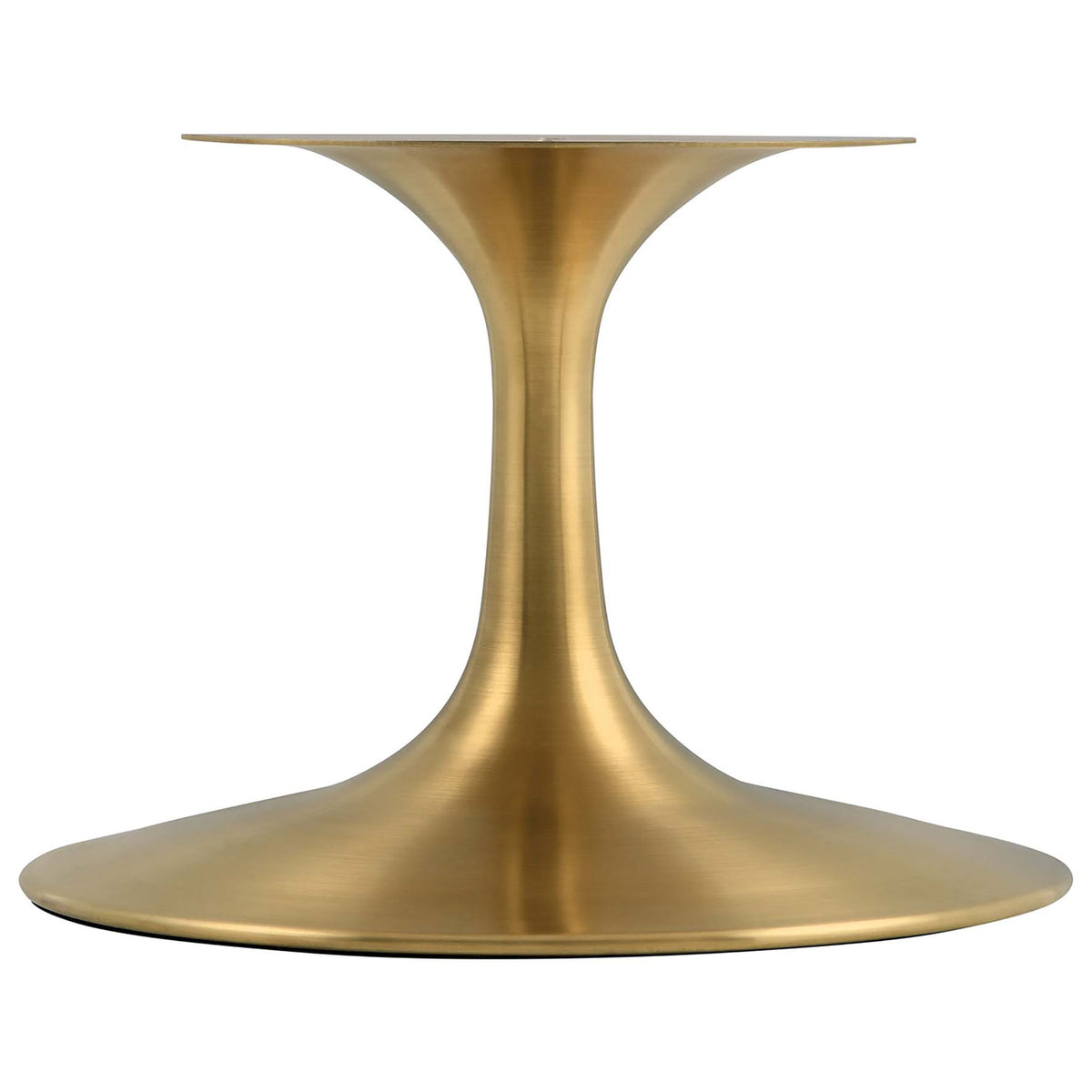 Sleek tapered pedestal base in chip-resistant brushed gold finish || EEI-5244-GLD-CHE || leg_studio