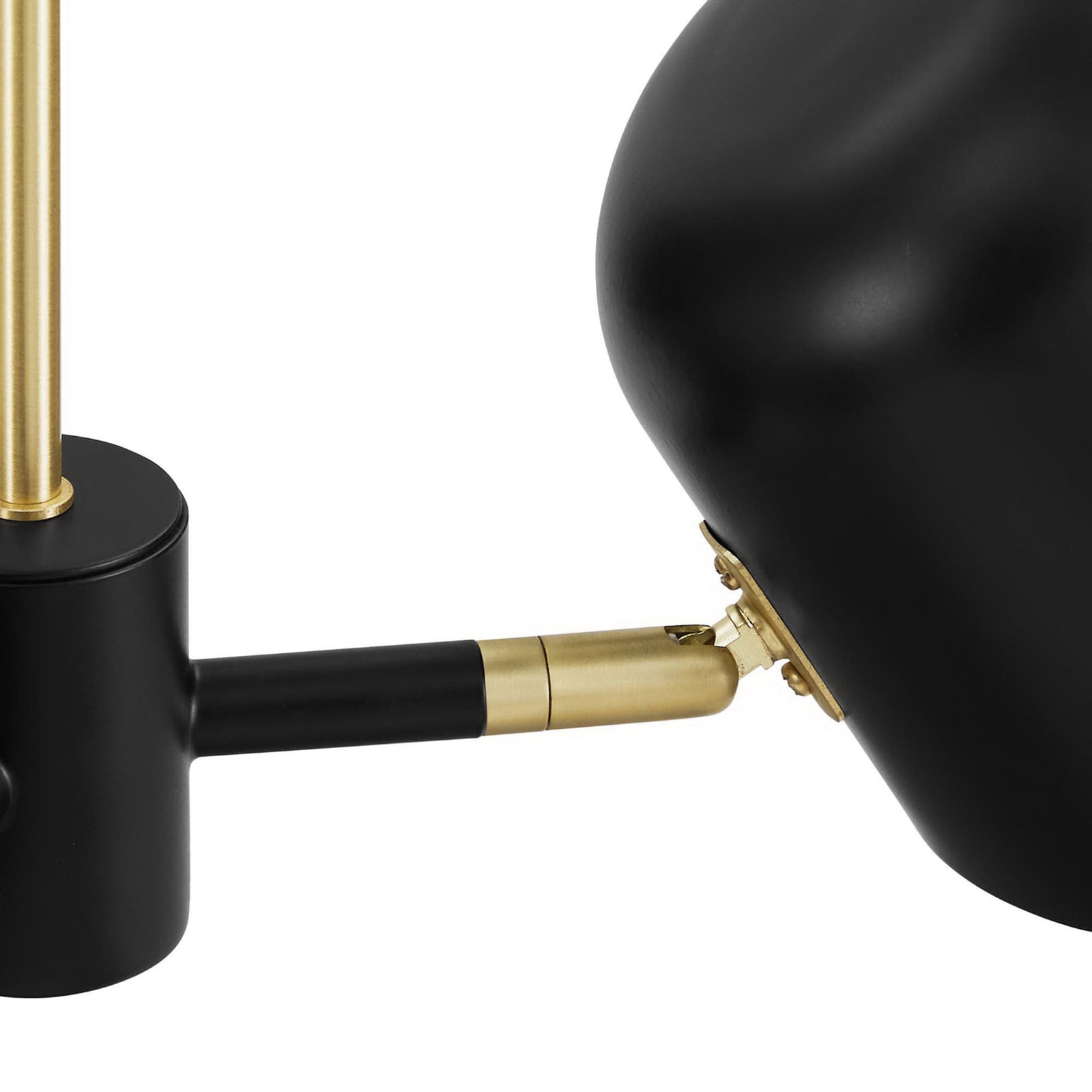 Precision swivel joint underscores the pendant's adjustable, directional lighting design || EEI-5301-BLK || detail_studio