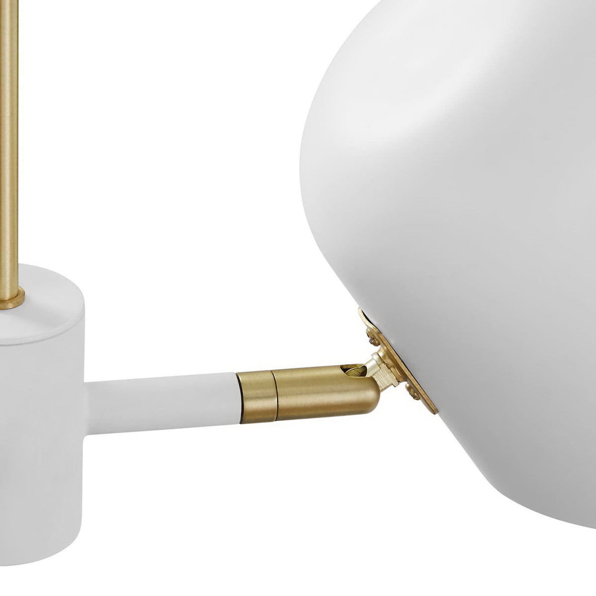Precision swivel joint enables smooth, secure shade aiming for tailored illumination || EEI-5301-WHI || detail_studio