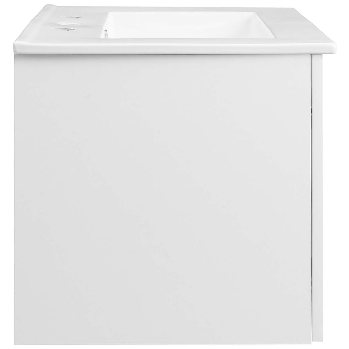 Slim wall-hung profile saves floor space with clean, modern lines || EEI-5379-WHI-WHI || side_studio
