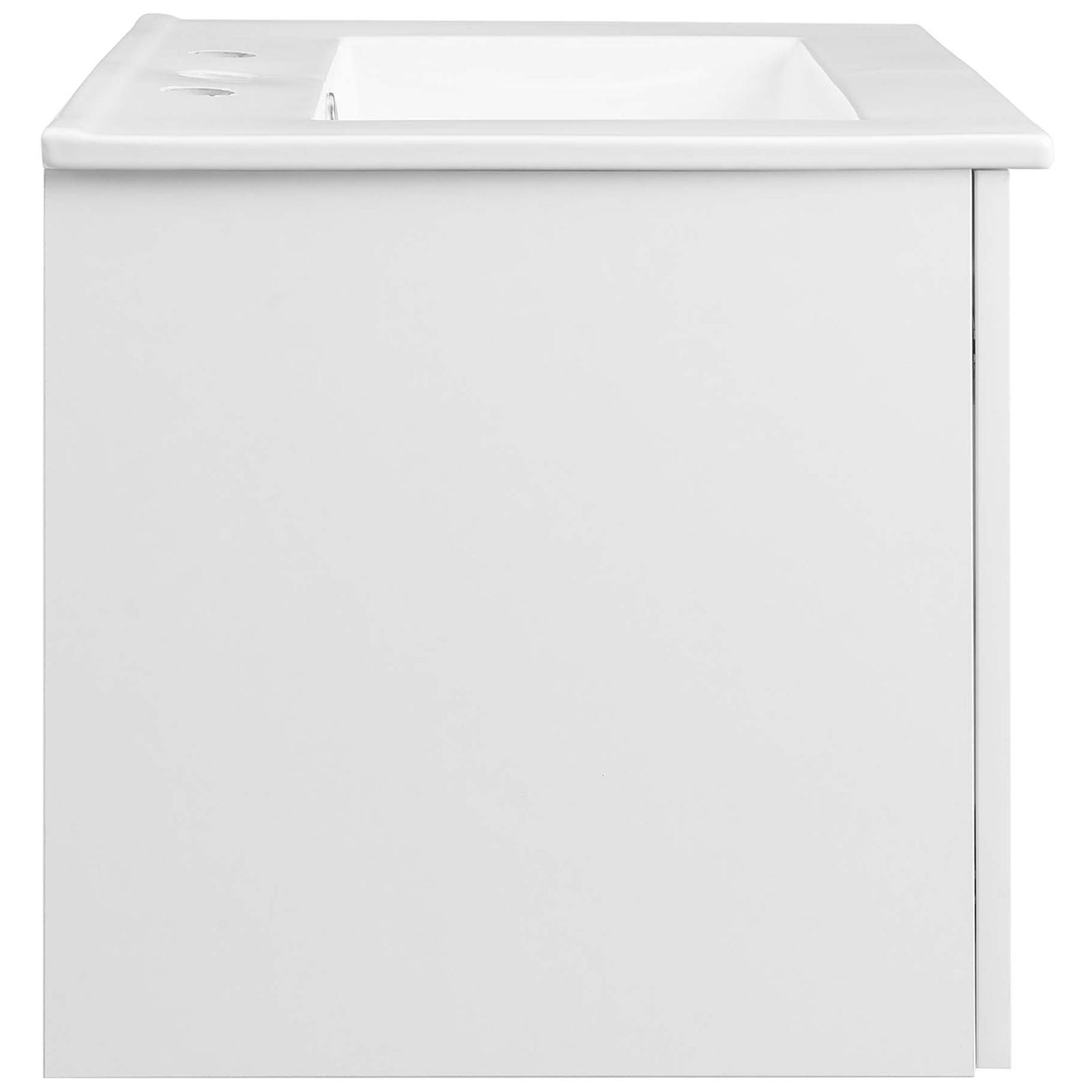 Slim wall-hung profile saves floor space with clean, modern lines || EEI-5379-WHI-WHI || side_studio