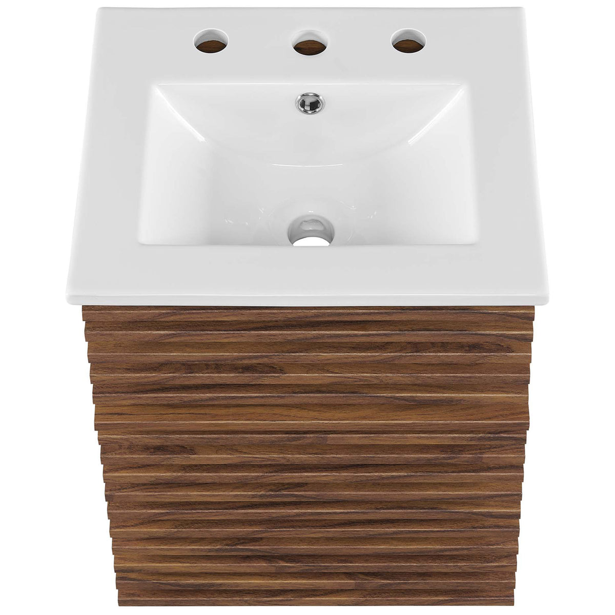 Integrated rectangular ceramic basin with three-hole widespread layout and beveled rim || EEI-5419-WAL-WHI || top_studio