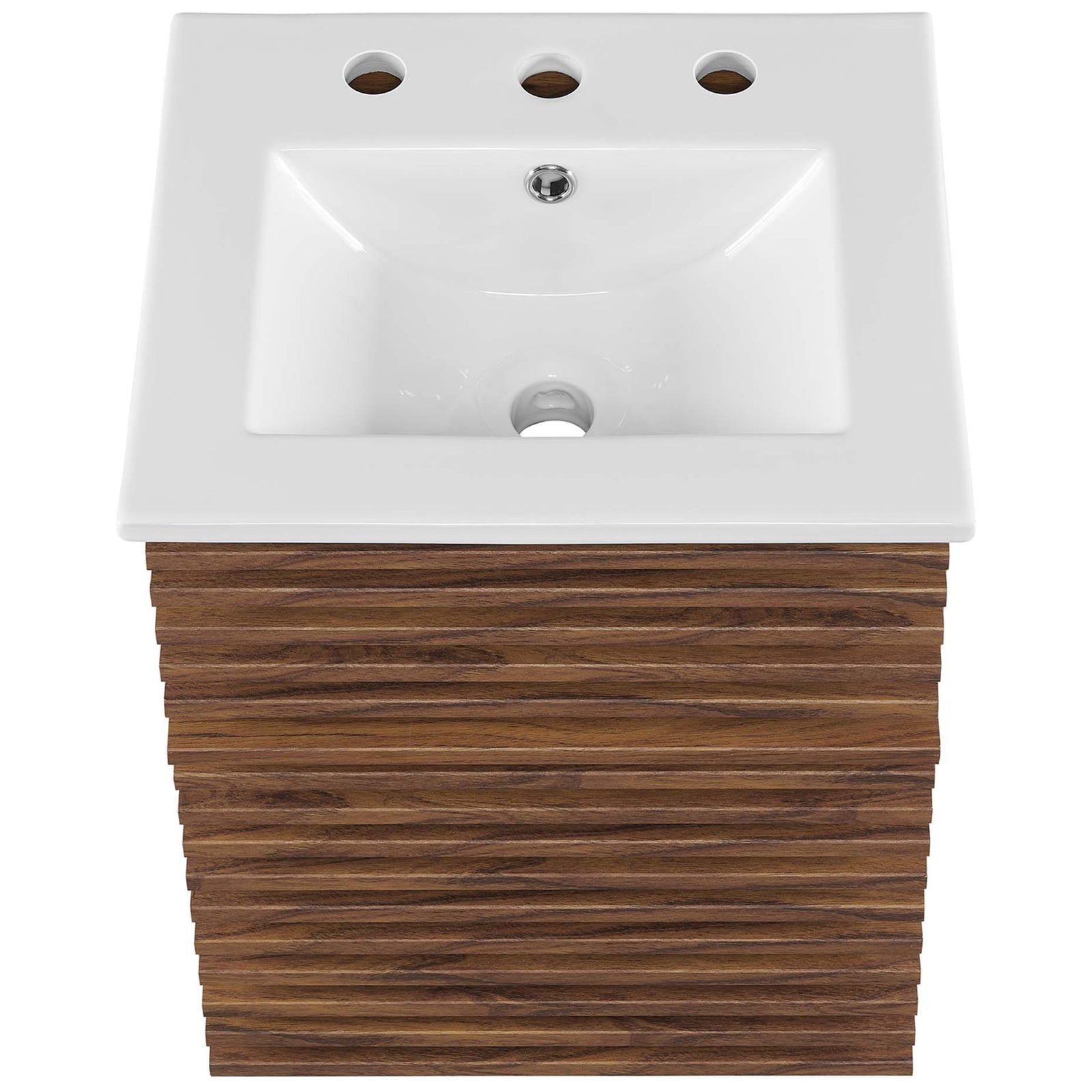 Integrated rectangular ceramic basin with three-hole widespread layout and beveled rim || EEI-5419-WAL-WHI || top_studio