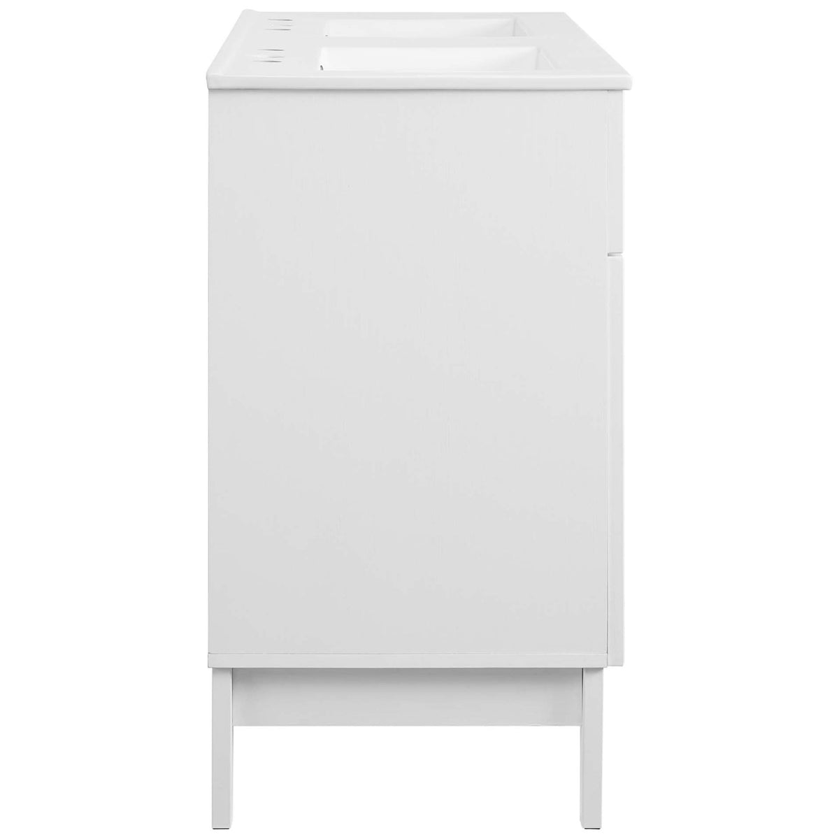 Clean-lined profile and sturdy construction with a smooth, durable white finish || EEI-5428-WHI-WHI || side_studio