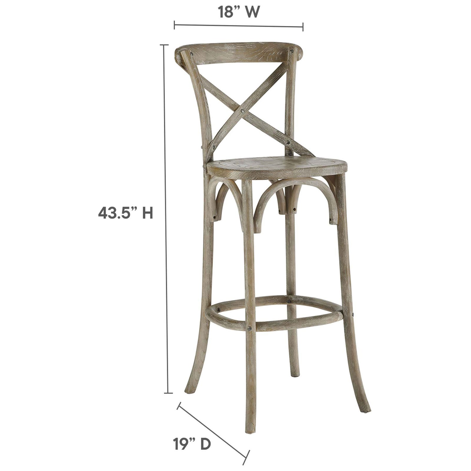 Bar-height silhouette sized to fit standard pub and kitchen bars. || EEI-5563-GRY || dimension_studio