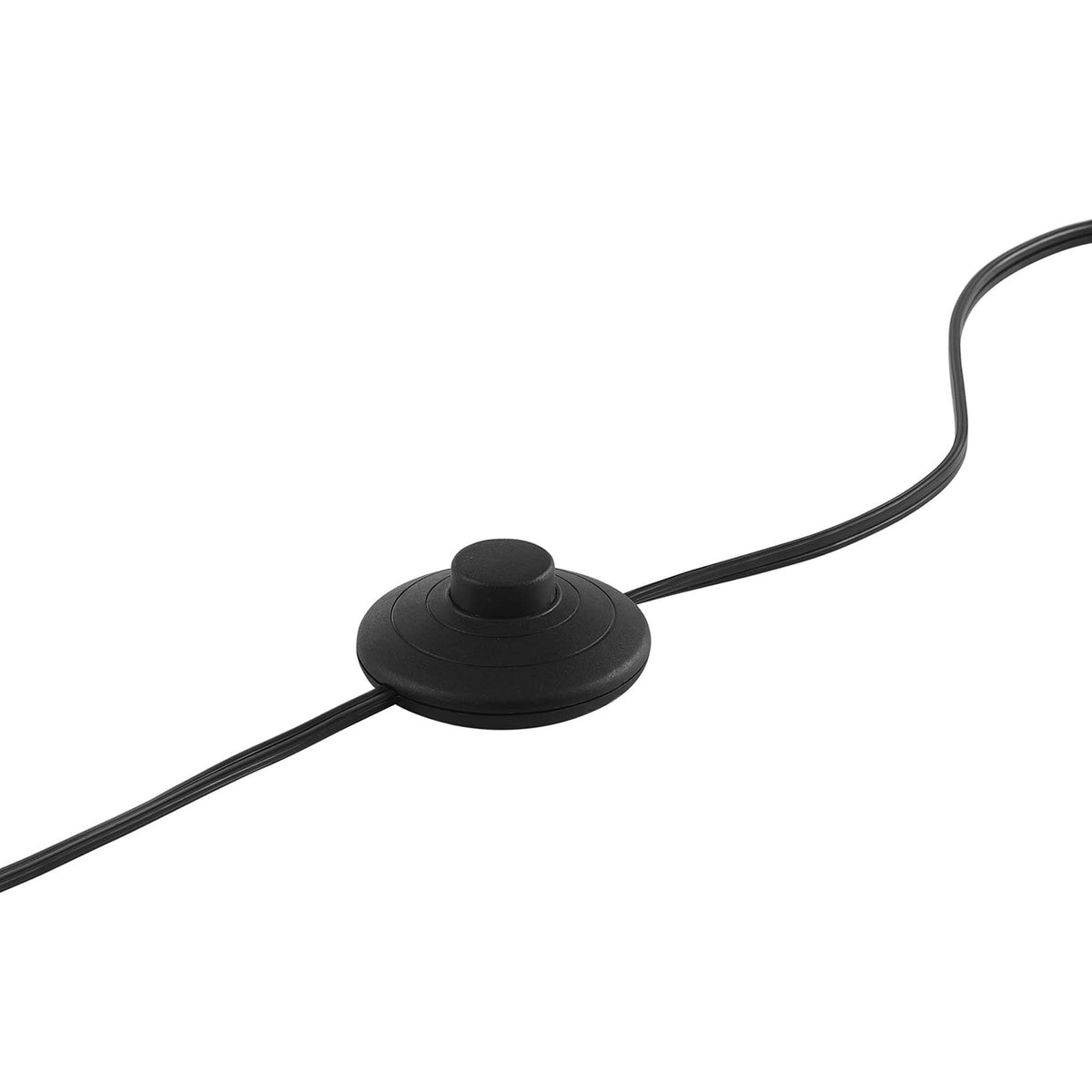 Detail of Silo floor lamp black in-line foot switch on cord for convenient hands-free operation || EEI-5616-BLK || detail_studio