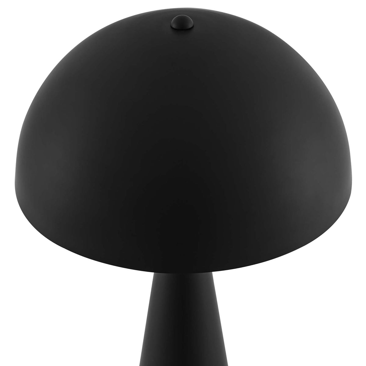 Matte black dome shade showcasing the lamp's smooth modern finish || EEI-5624-BLK || shade_studio