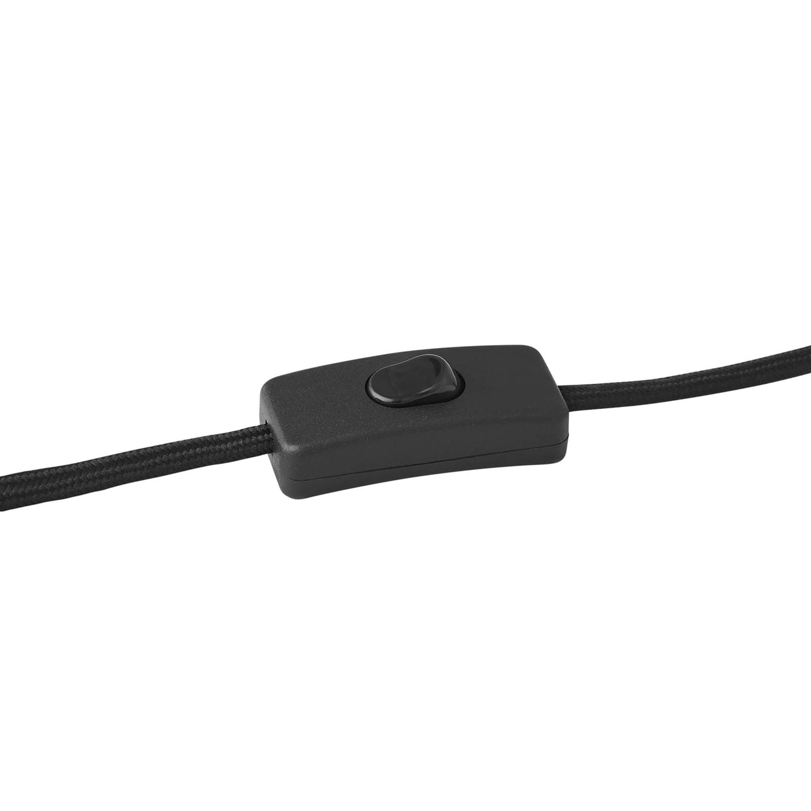 Black in-line rocker switch on braided cord for easy on-off control of the table lamp || EEI-5624-BLK || detail_studio