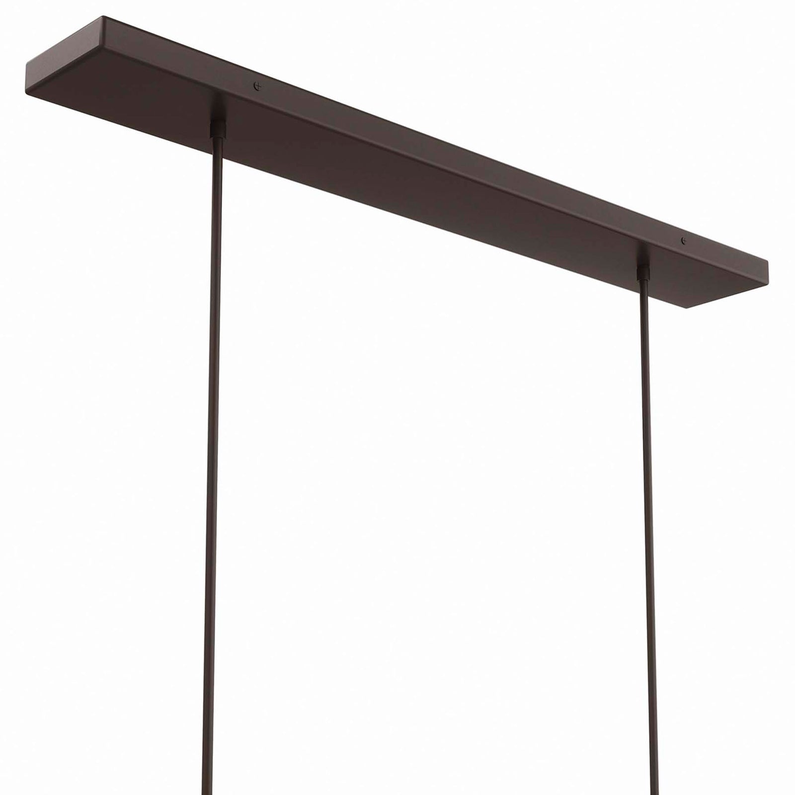 Rectangular ceiling canopy with dual downrods in a rich bronze finish || EEI-5642-WHI-BRZ || detail_studio