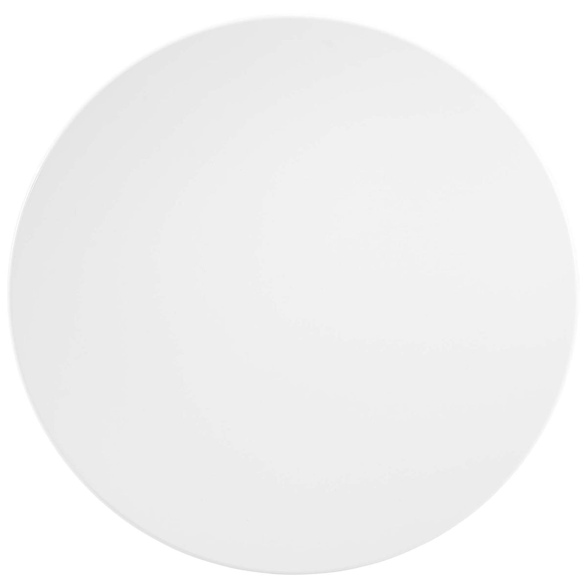 Smooth white round tabletop highlighting the Lippa side table's clean, modern look || EEI-5678-WHI-WHI || top_studio