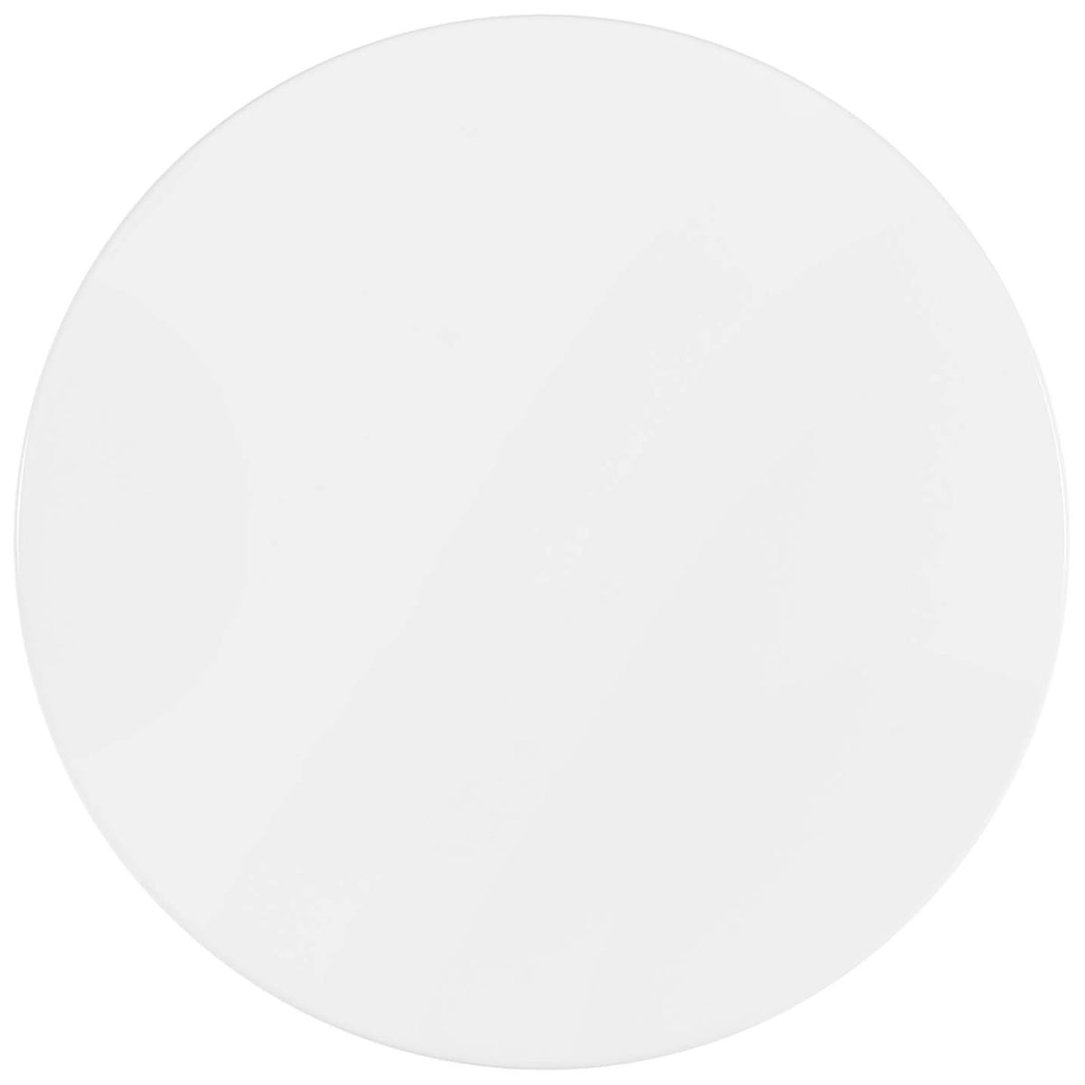 Smooth high-gloss white round tabletop with subtle beveled edge for a clean modern look || EEI-5683-GLD-WHI || top_studio