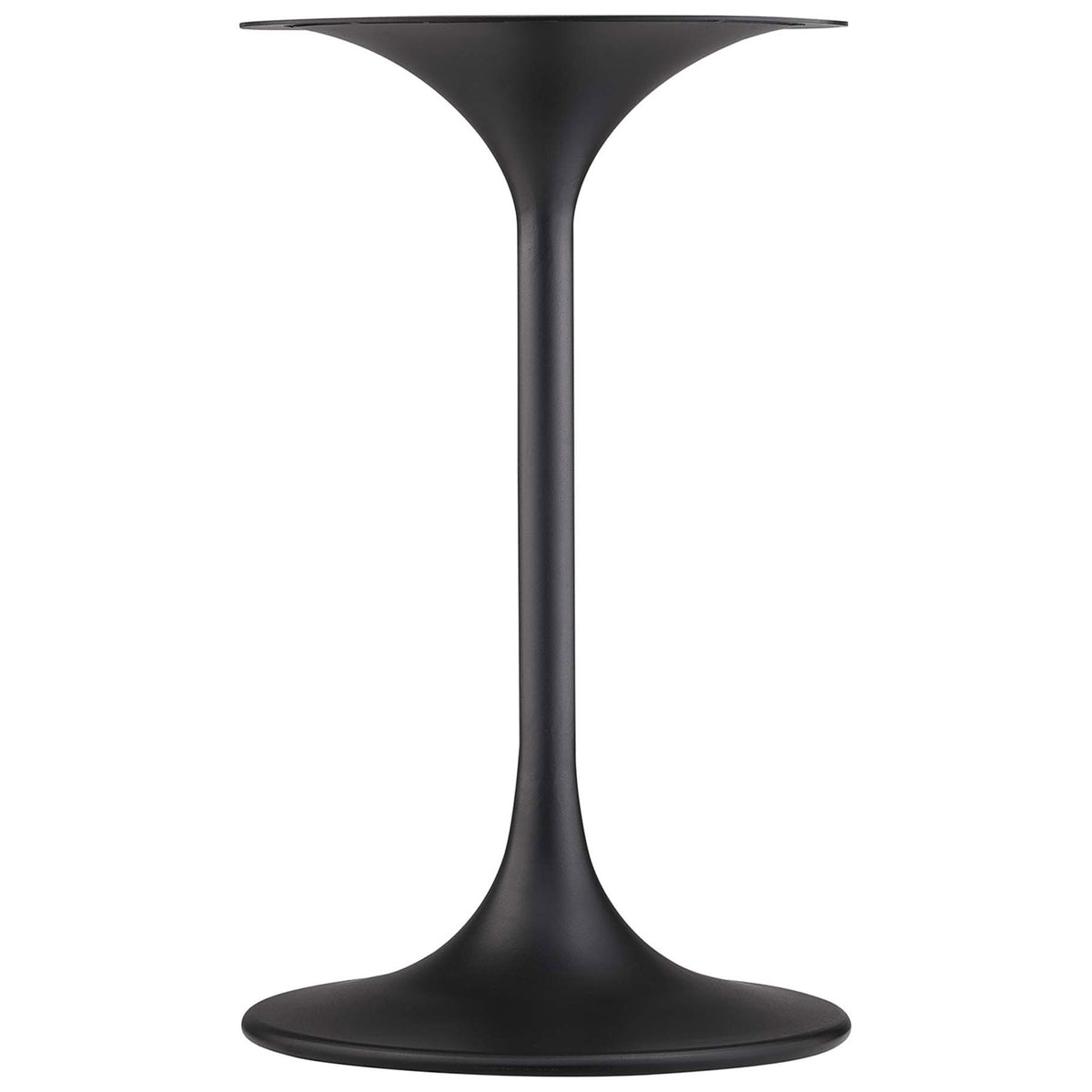 Smooth black pedestal base with gently flared silhouette and round foot || EEI-5690-BLK-WHI || leg_studio