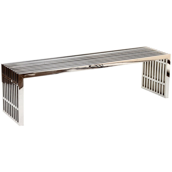 Gridiron Stainless Steel Bench Silver