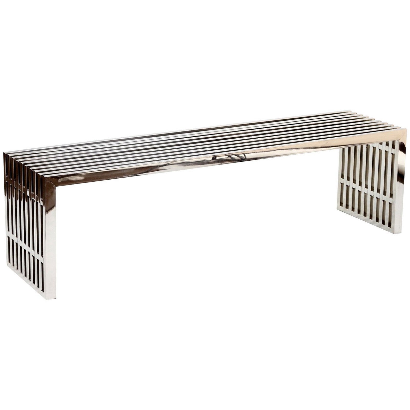 Gridiron Stainless Steel Bench Silver
