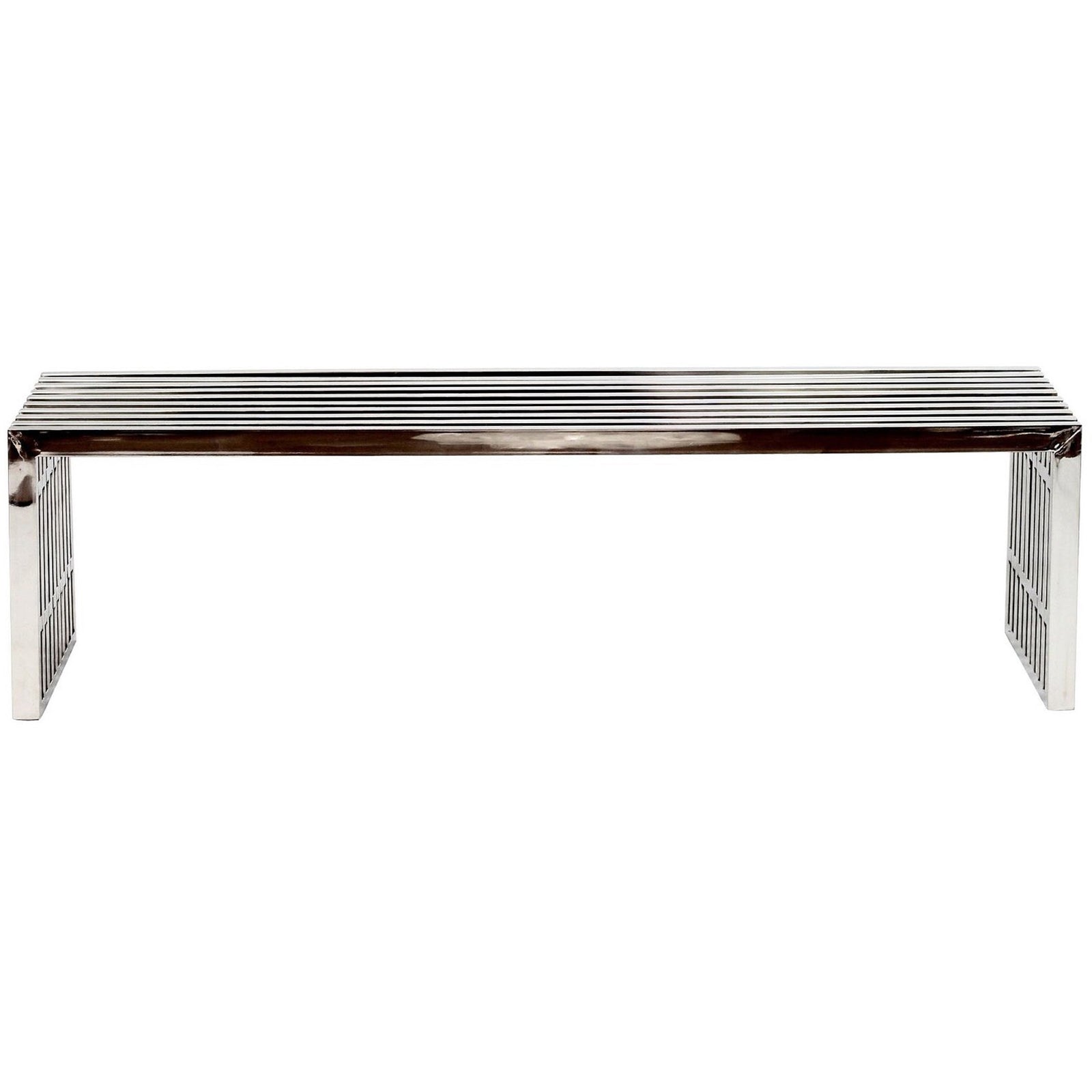 Gridiron Stainless Steel Bench Silver