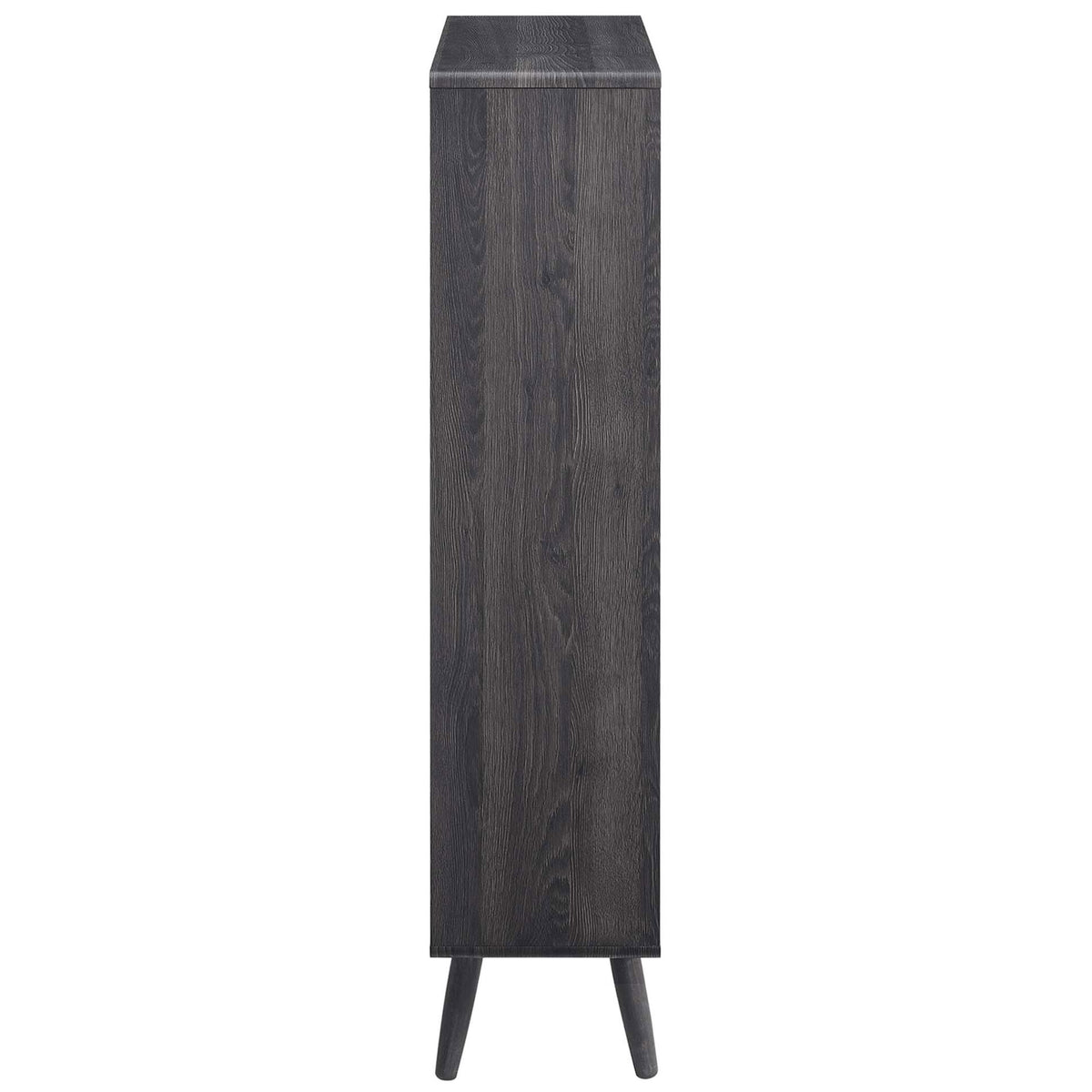 Slim 11.5-inch depth and rich charcoal wood grain bring space-saving style to your storage. || EEI-5743-CHA || side_studio