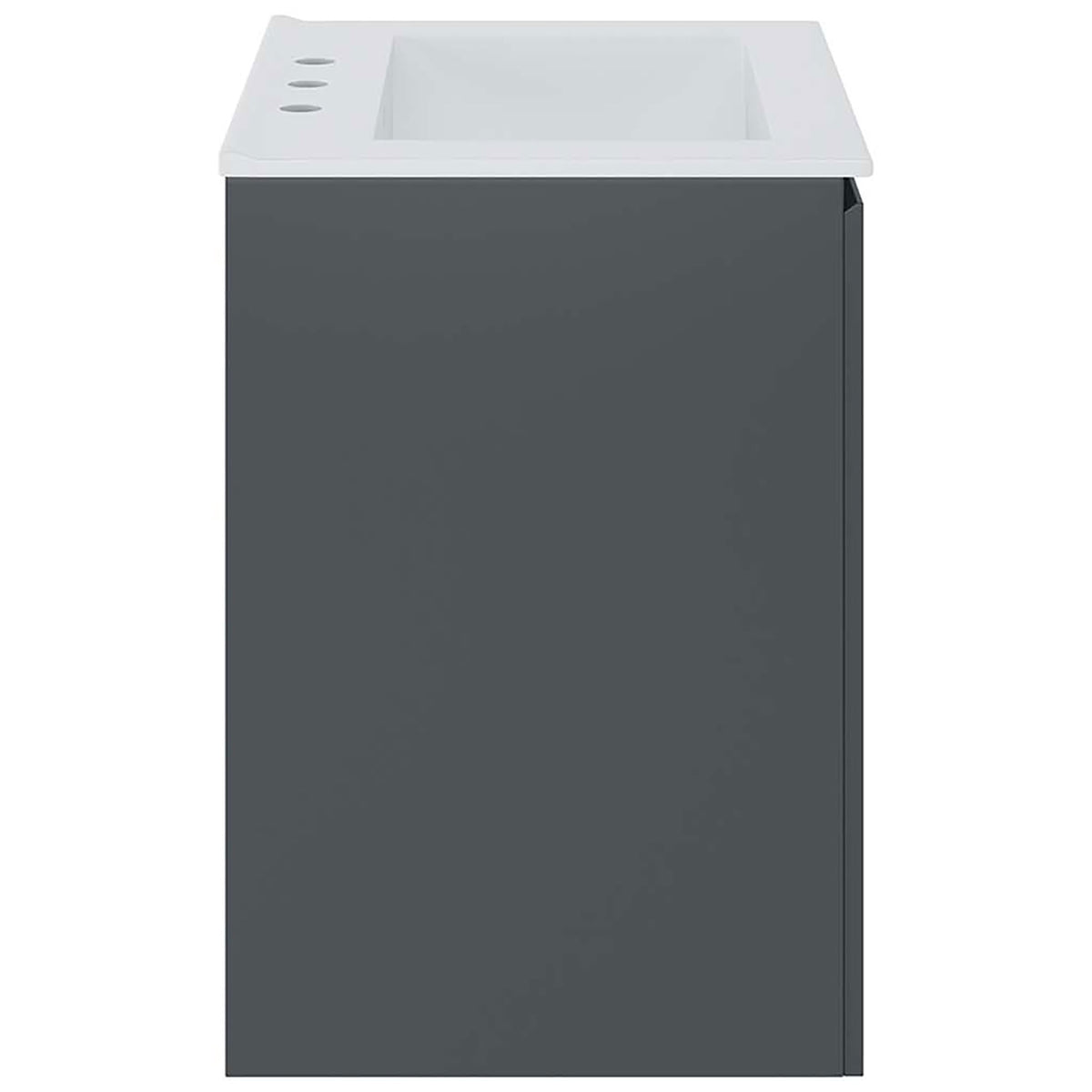 Slim floating silhouette with clean, flat-panel sides. || EEI-5777-GRY-WHI || side_studio