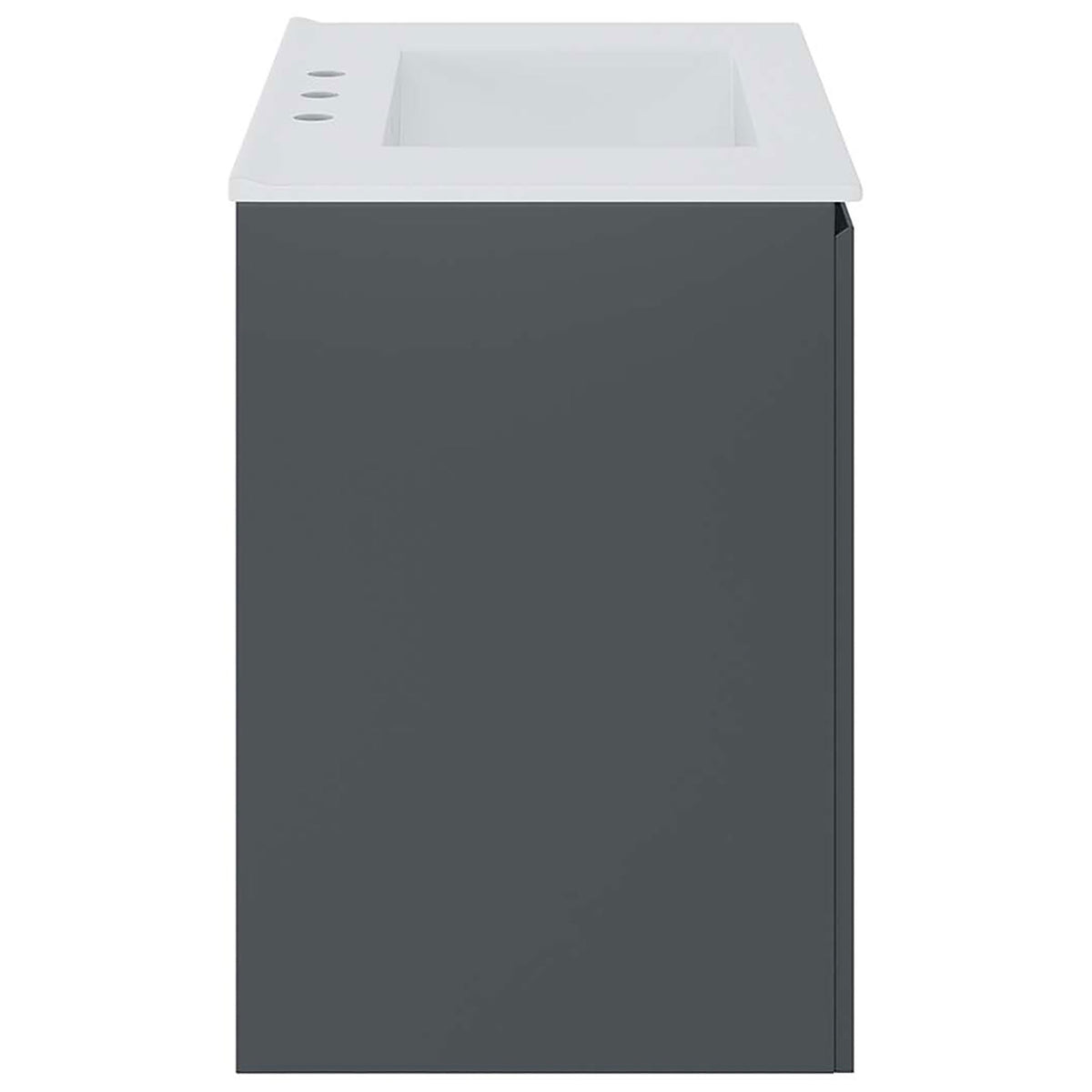 Streamlined floating profile with smooth, flat-panel sides. || EEI-5778-GRY-WHI || side_studio