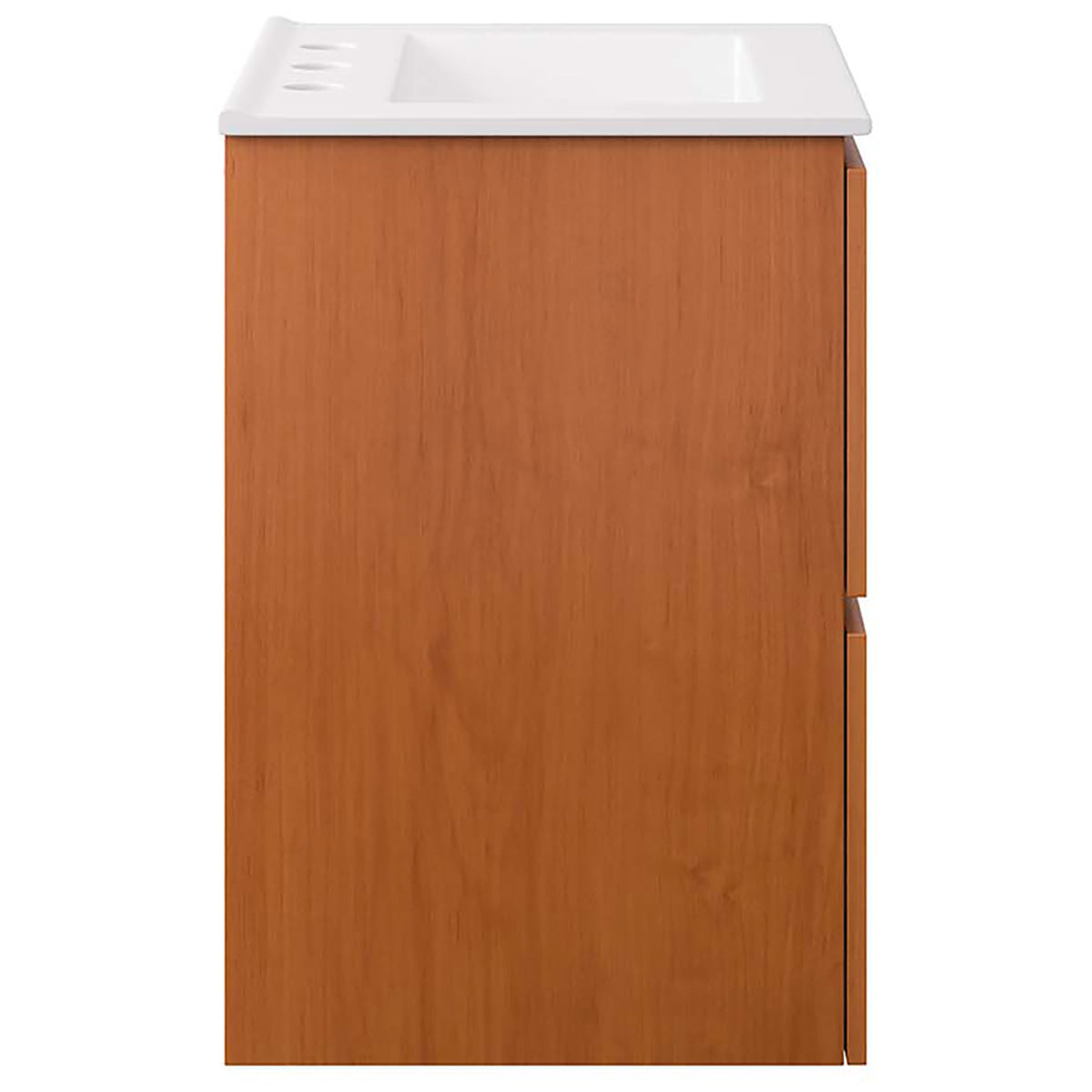 Slim silhouette highlights the floating design and warm cherry grain || EEI-5810-CHE-WHI || side_studio