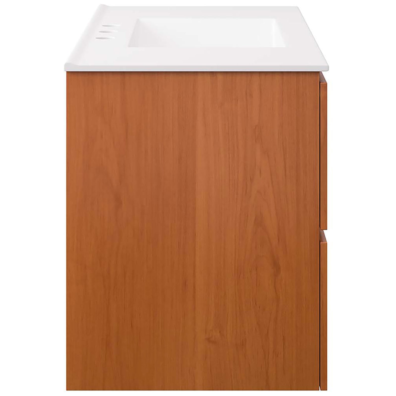 Balanced silhouette underscores the sturdy floating design || EEI-5813-CHE-WHI || side_studio