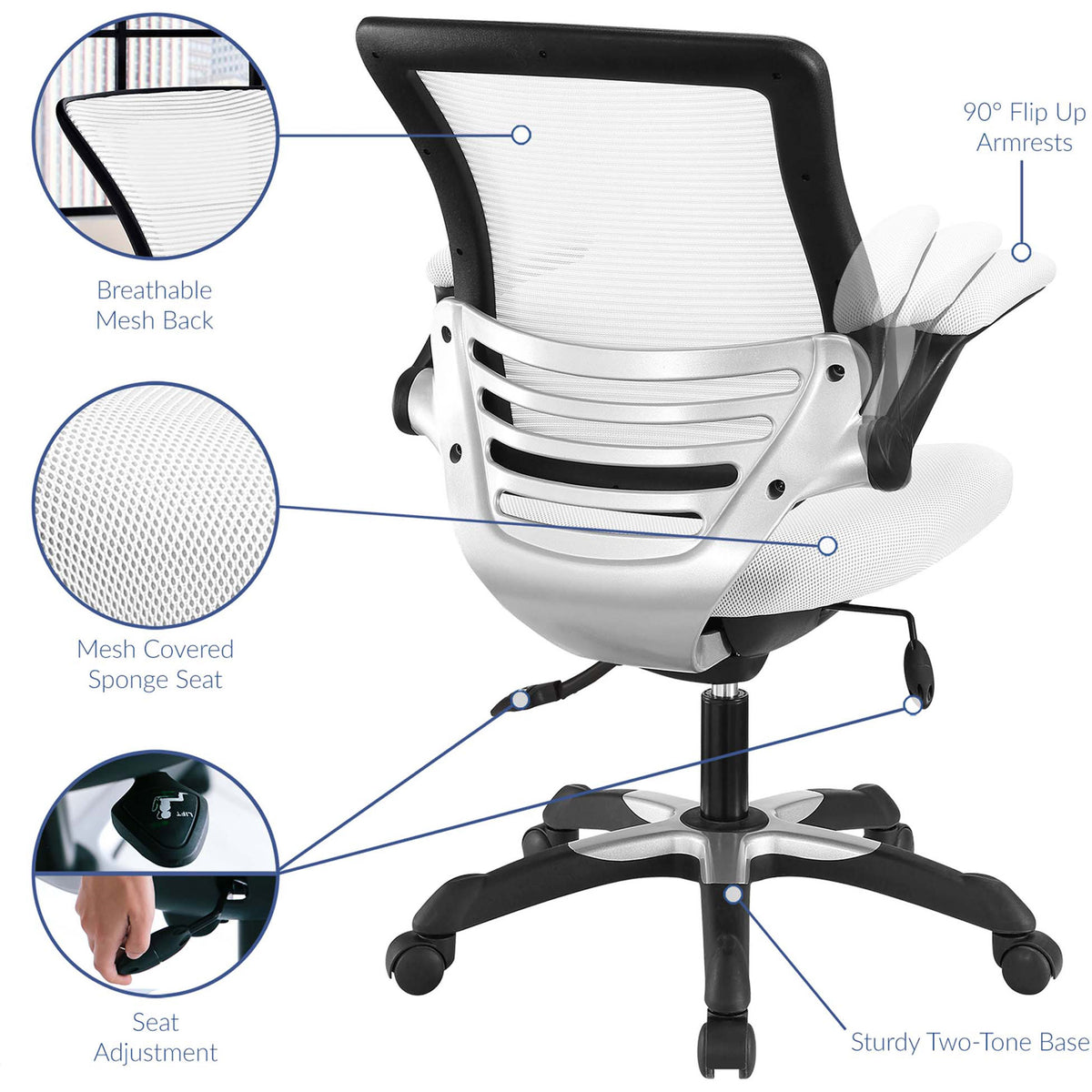 Edgemont Mesh Office Chair White