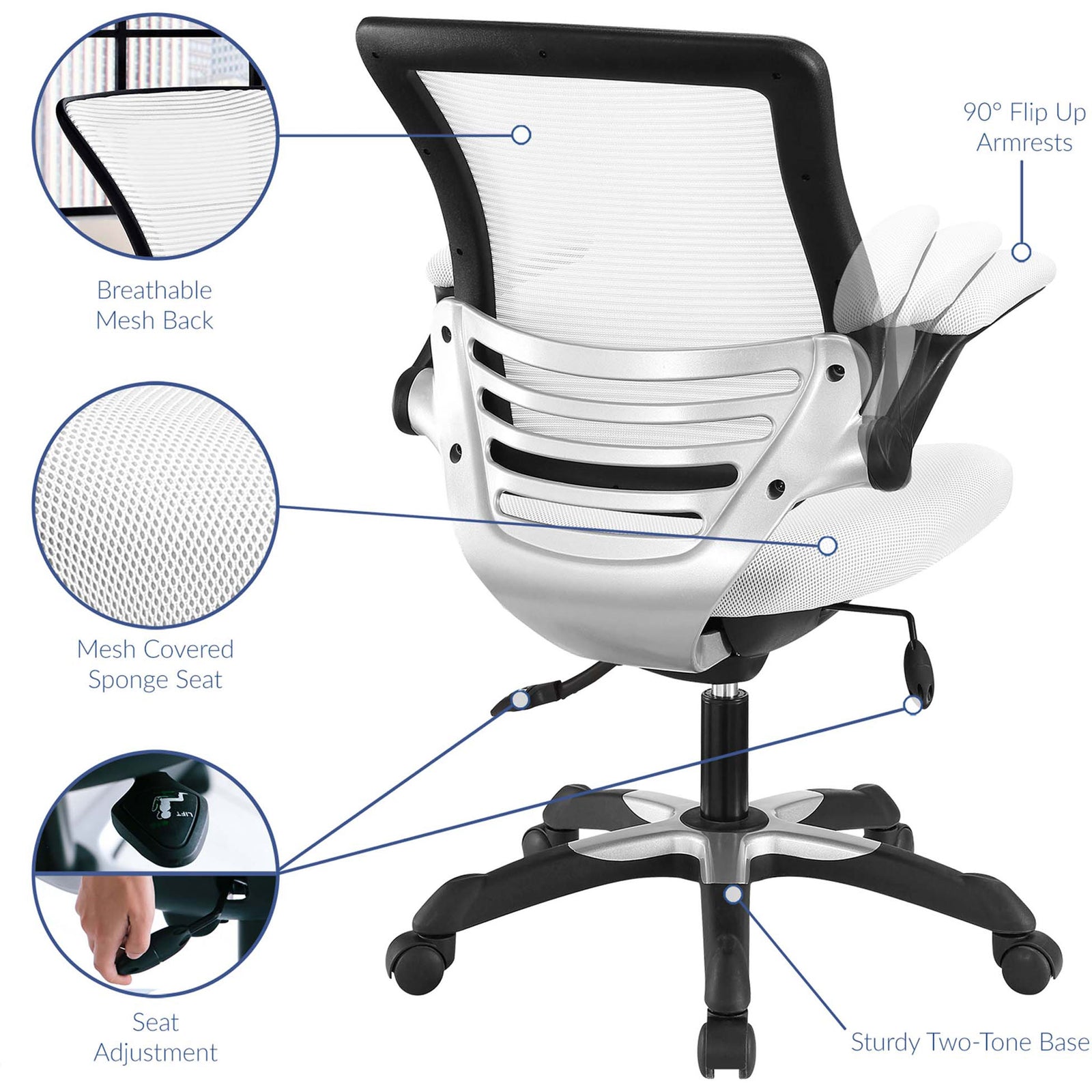 Edgemont Mesh Office Chair White