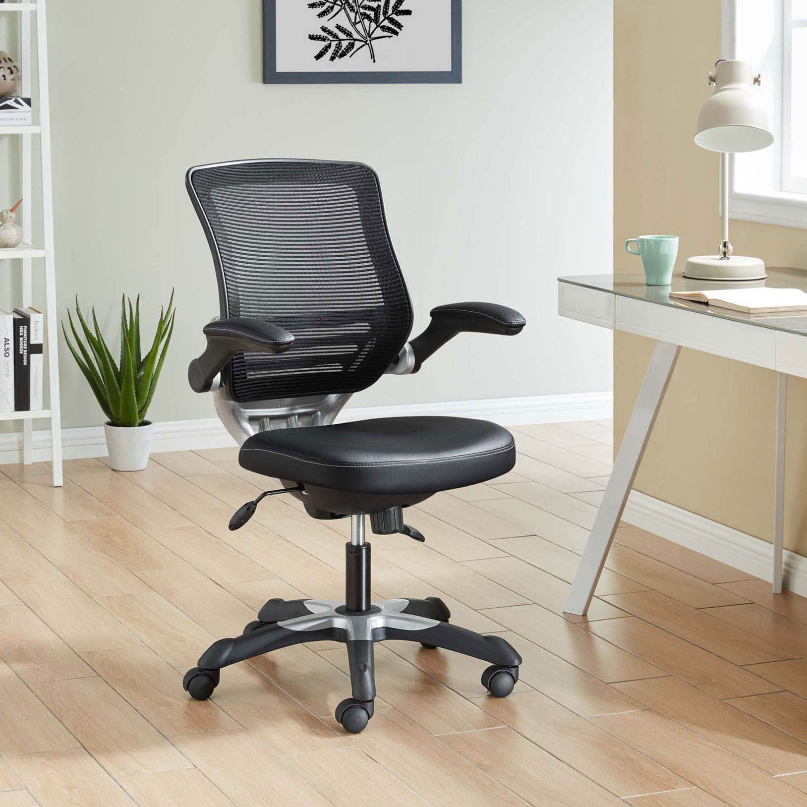 Edgemont Vinyl Office Chair Black