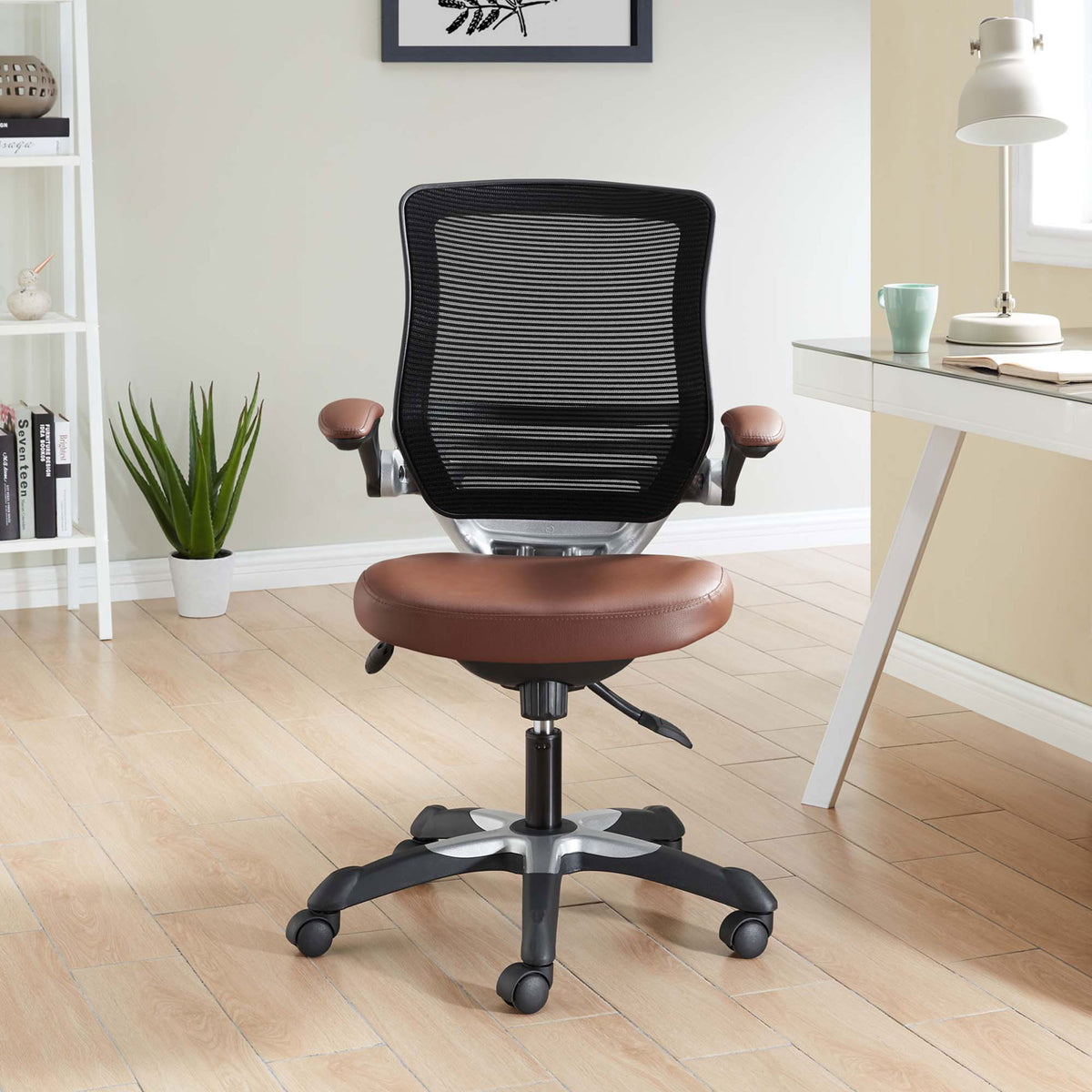 Edgemont Vinyl Office Chair Tan