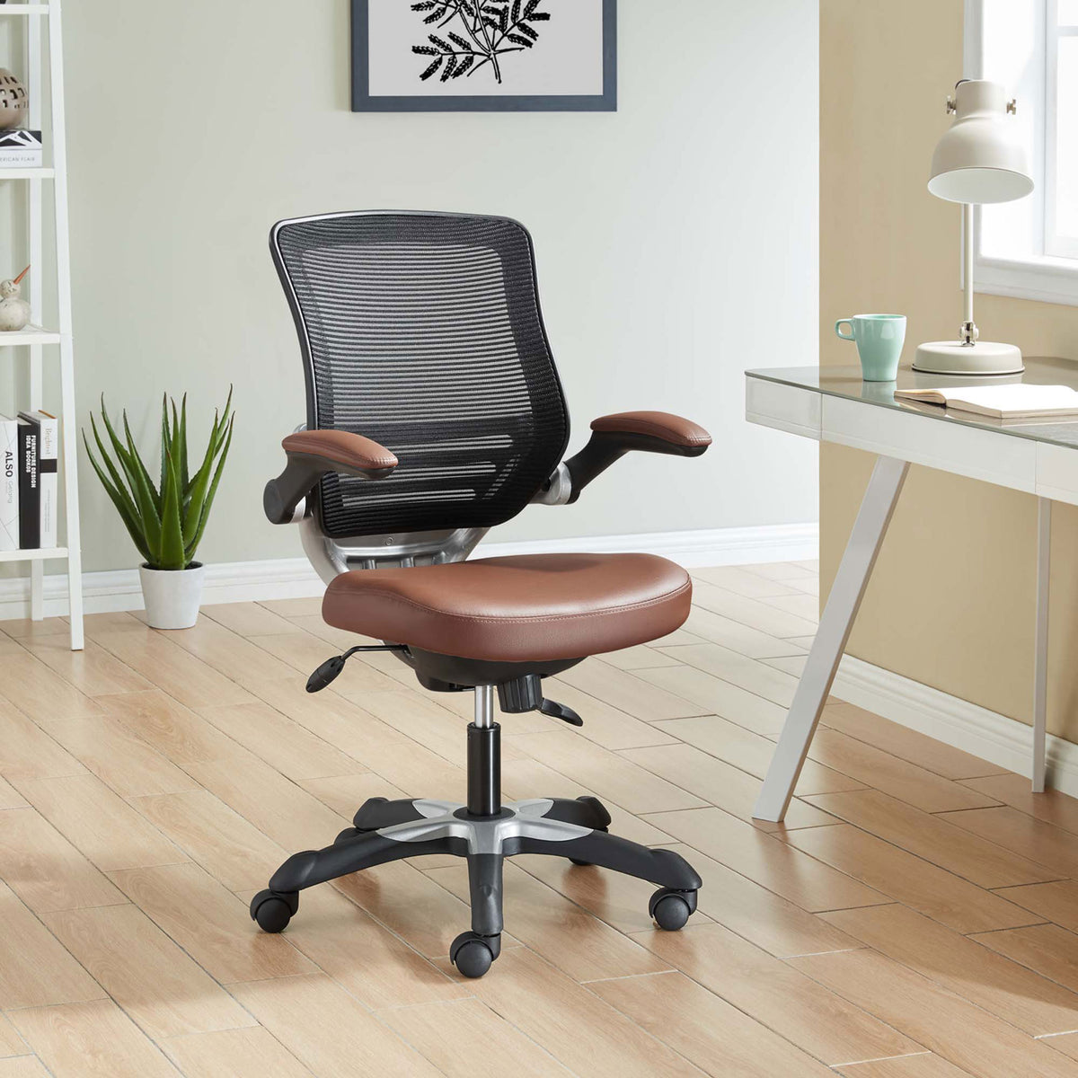 Edgemont Vinyl Office Chair Tan