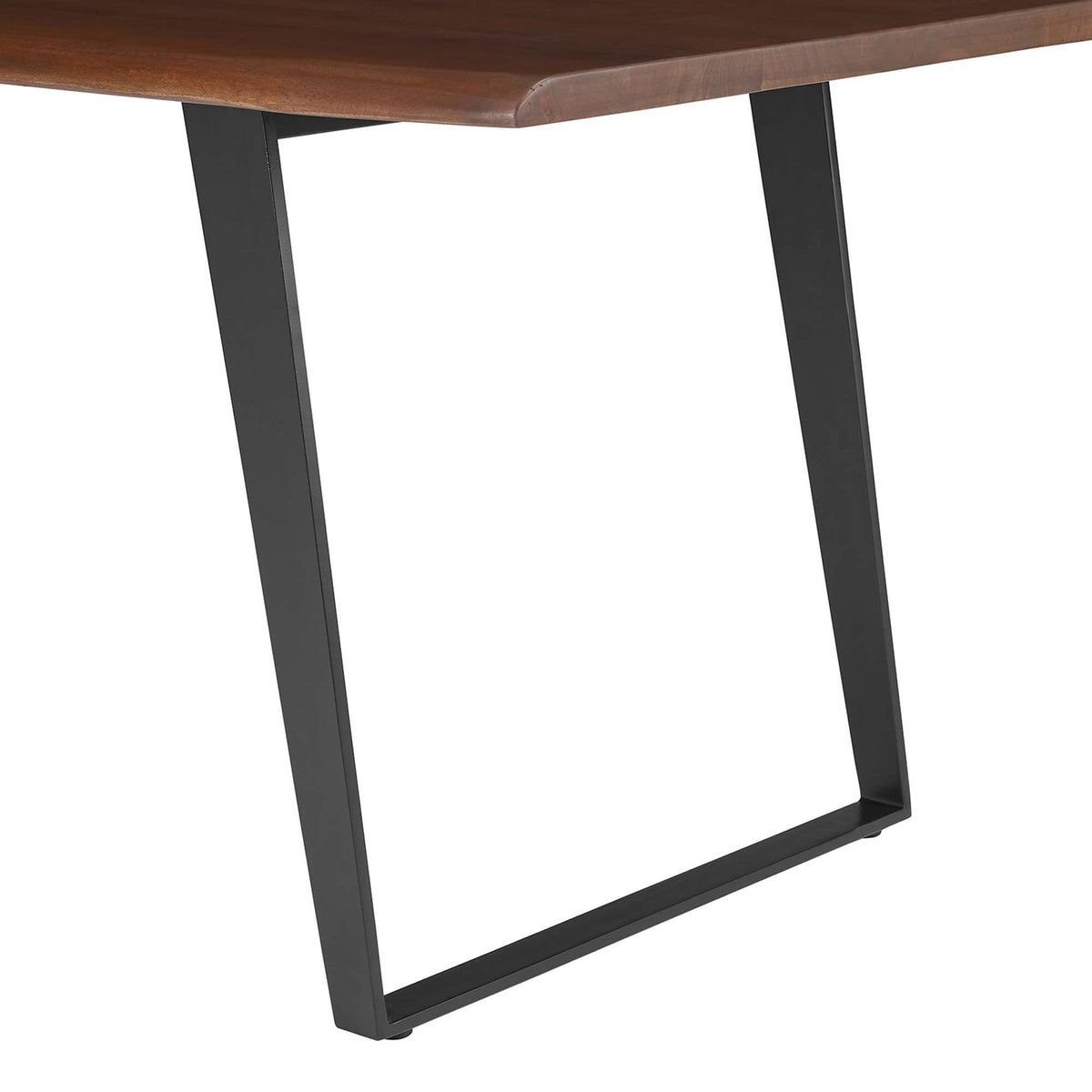 Black powder coated sled leg base adds modern contrast and sturdy support to the wood top || EEI-6067-BLK-WAL || leg_studio