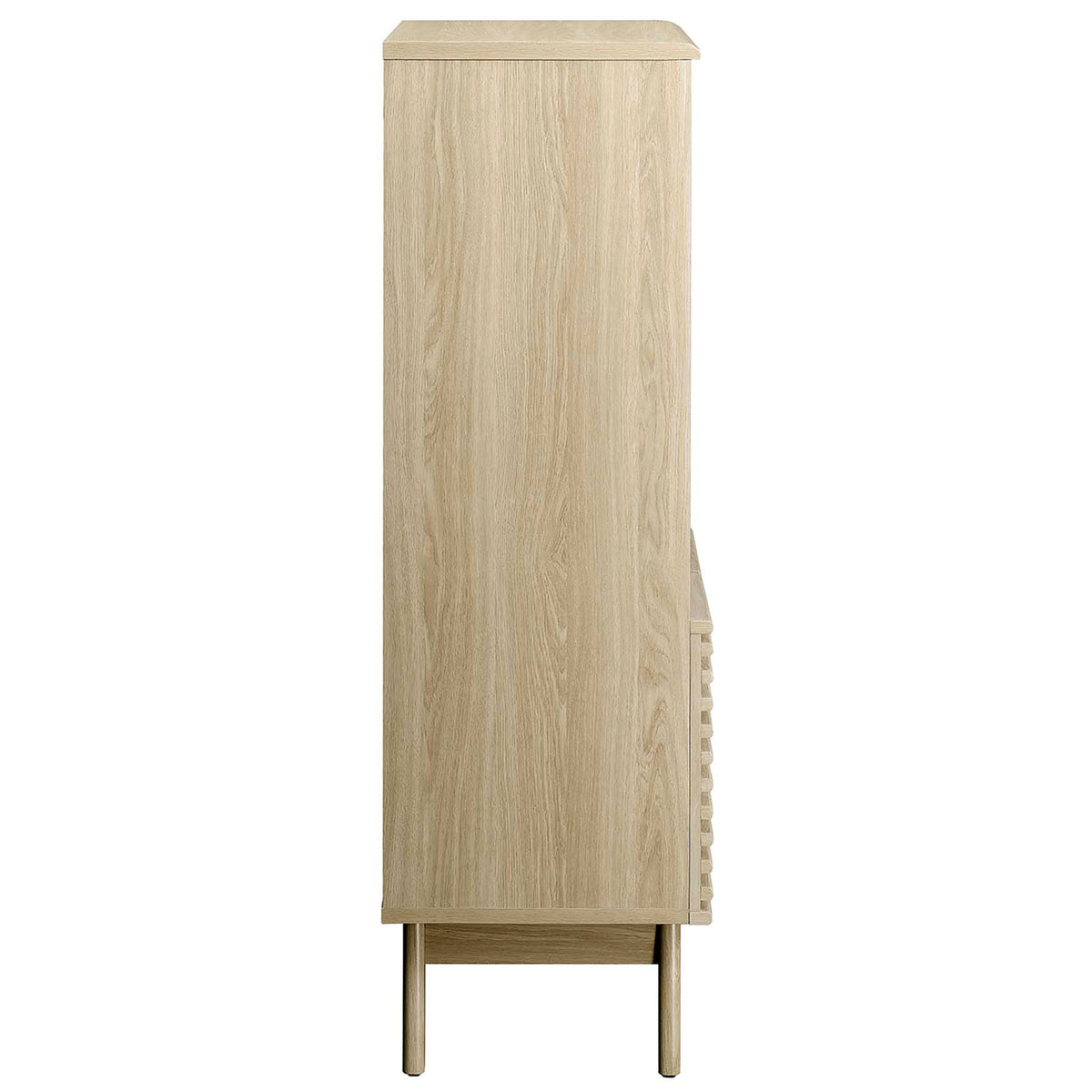 Sleek oak-finish side profile with seamless wood grain and tapered leg silhouette || EEI-6229-OAK || side_studio