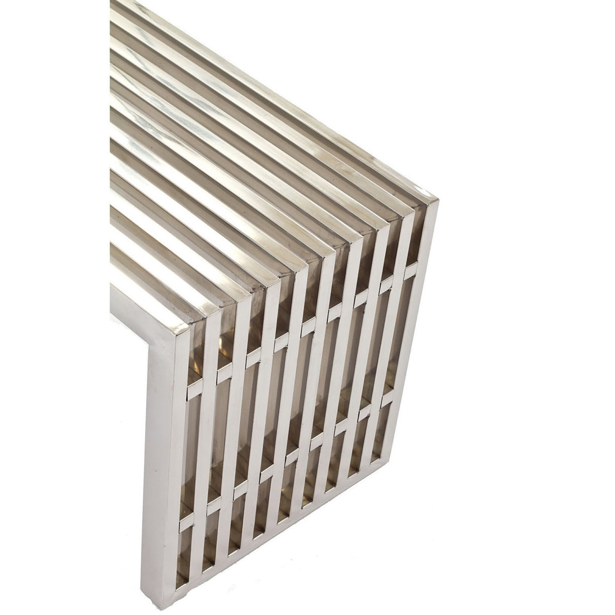 Gridiron Stainless Steel Bench Silver