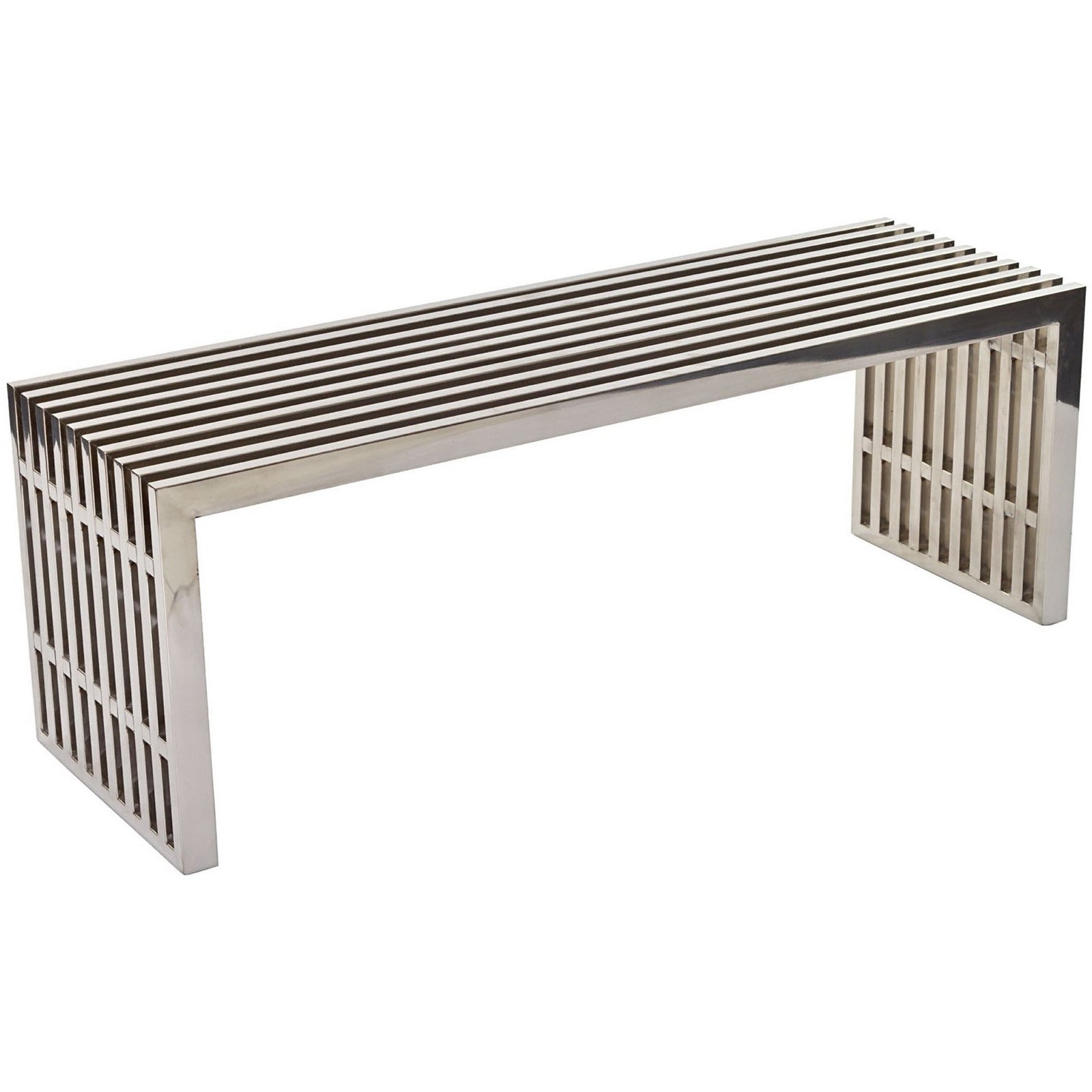 Gridiron Stainless Steel Bench Silver