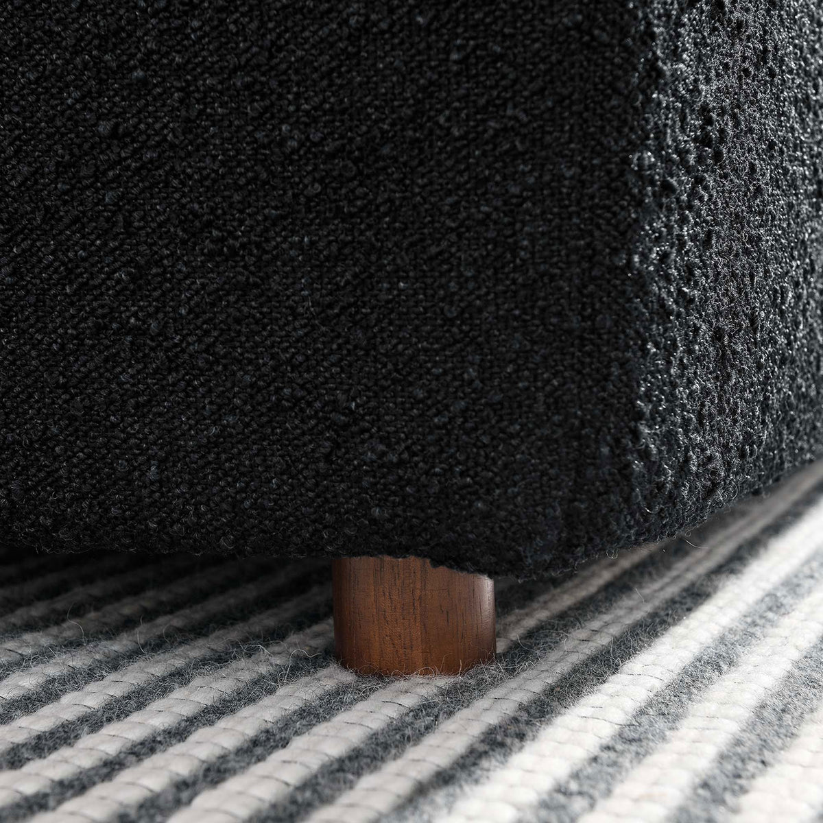 Floor-friendly foot glides provide stable support while protecting surfaces || EEI-6257-BLK || leg_room