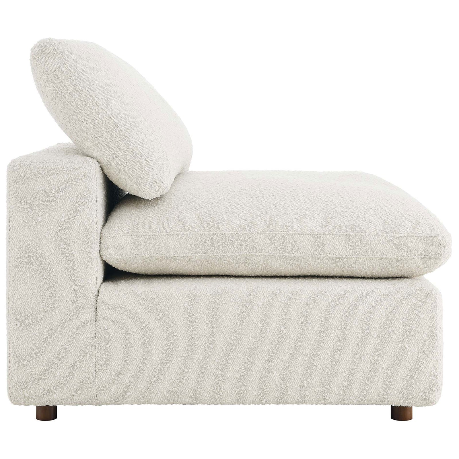 Generous seat depth and supportive back deliver sink-in comfort in soft boucle || EEI-6257-IVO || side_studio