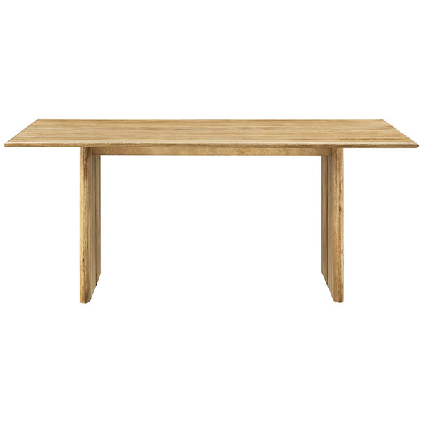 72 inch mango wood dining table with an elongated rectangular top and warm oak tone. || EEI-6339-OAK || front_studio