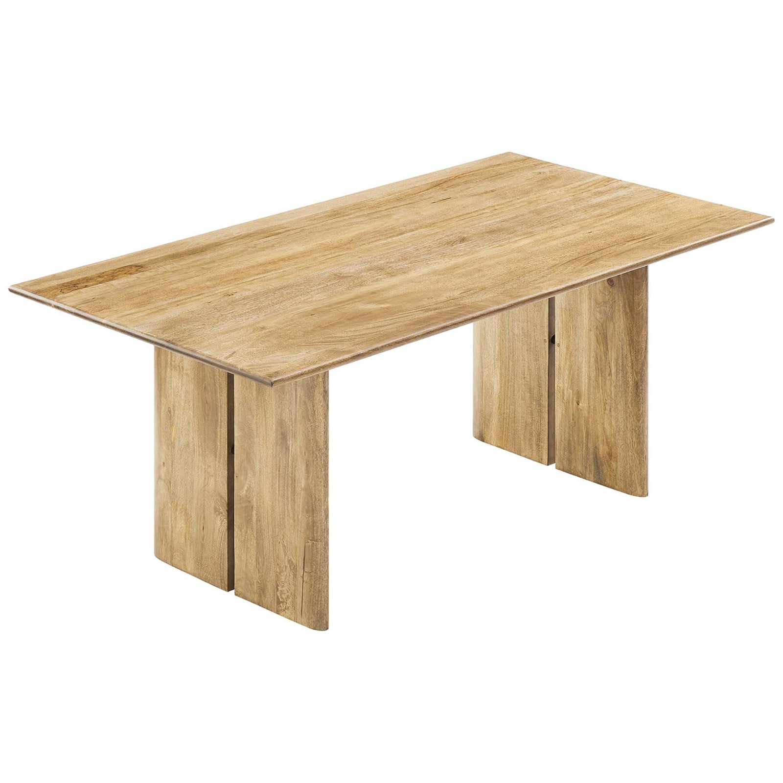 72 inch oak dining table emphasizing the wide plank-style surface for family meals. || EEI-6339-OAK || top_angle_studio