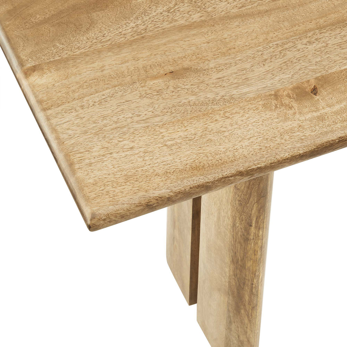 Beveled top corner highlights the silky finish and natural wood character. || EEI-6344-OAK || detail_studio