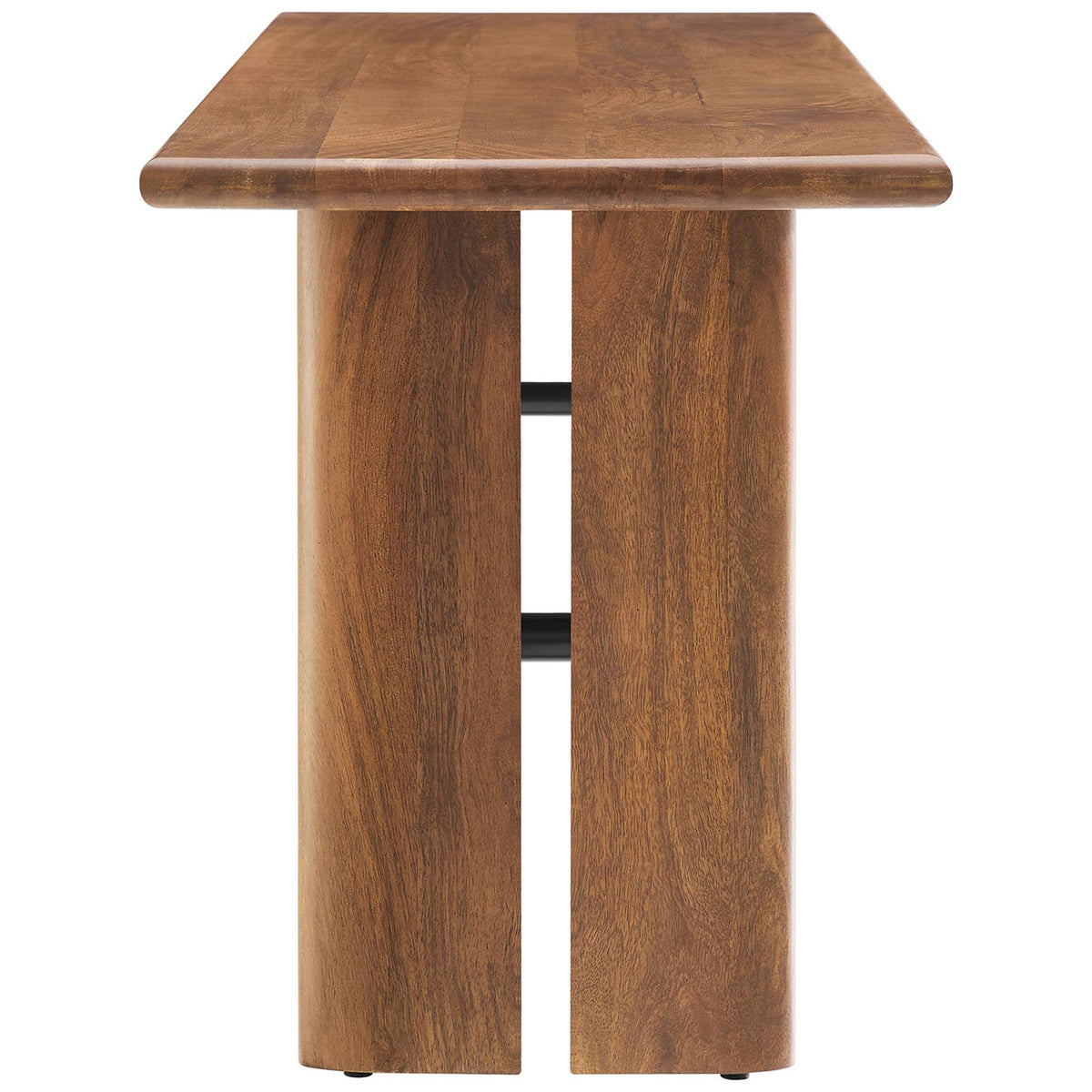 Low-profile edge and thick, supportive base showcase solid craftsmanship. || EEI-6344-WAL || side_studio